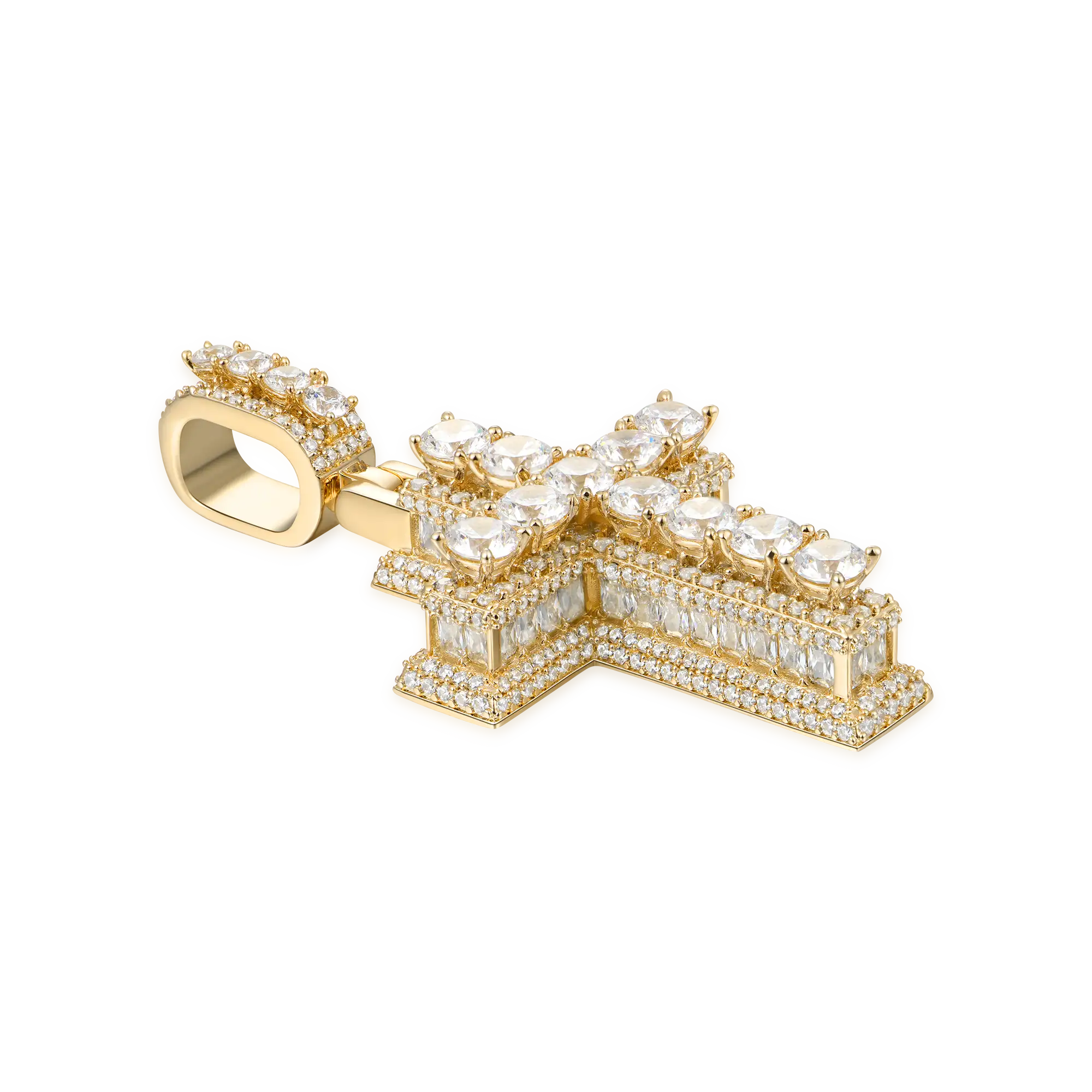 Brilliance Layered Cross Pendant