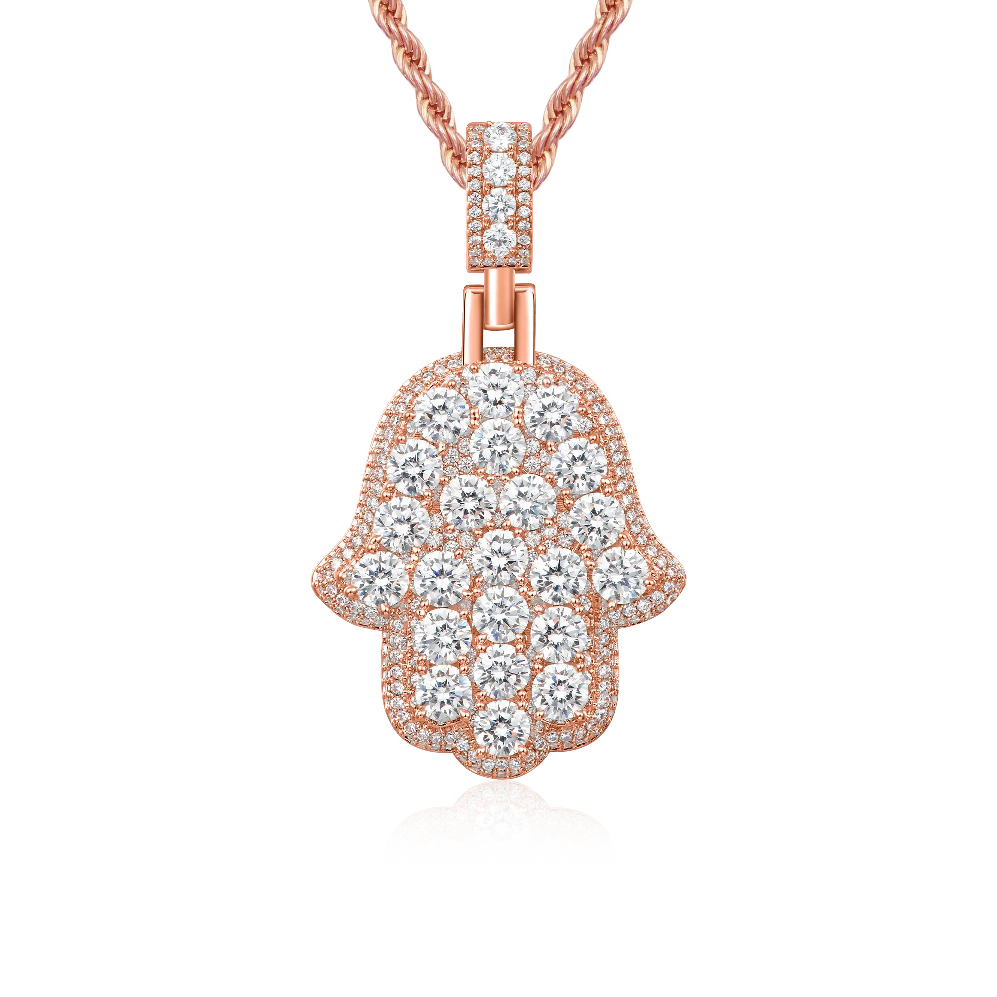 Brilliance Layered Hamsa Pendant