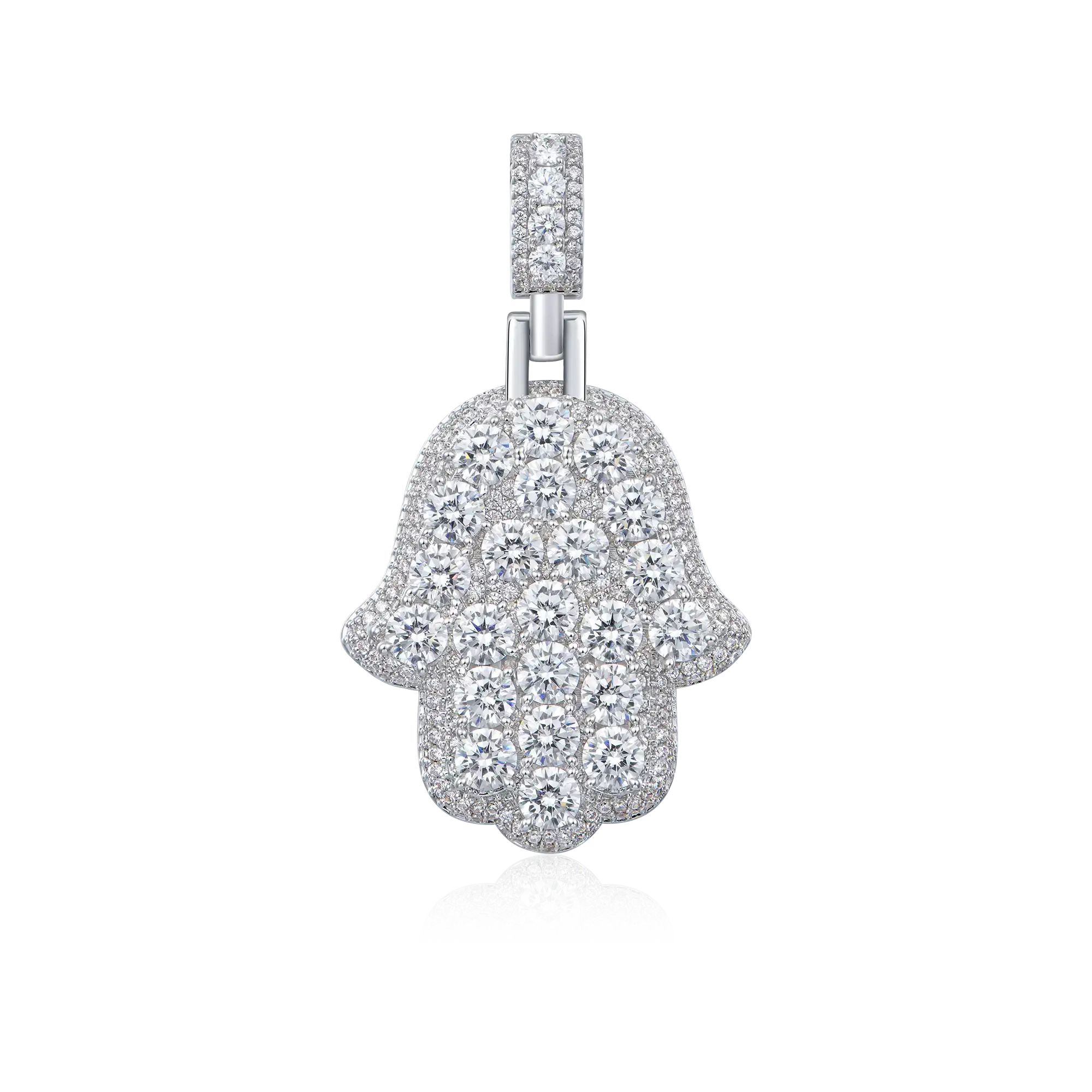 Brilliance Layered Hamsa Pendant