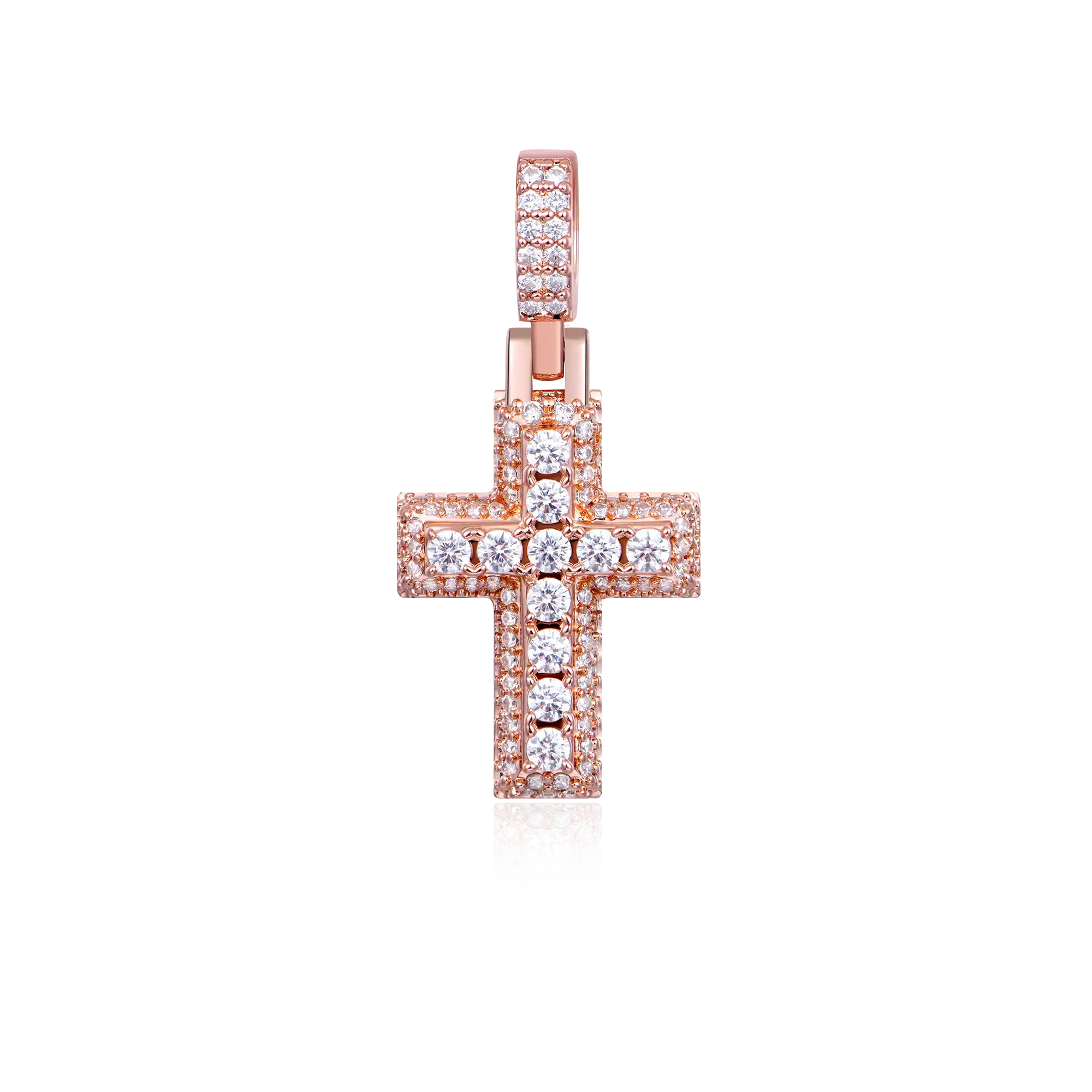 Brilliance Layered Cross Pendant - Small
