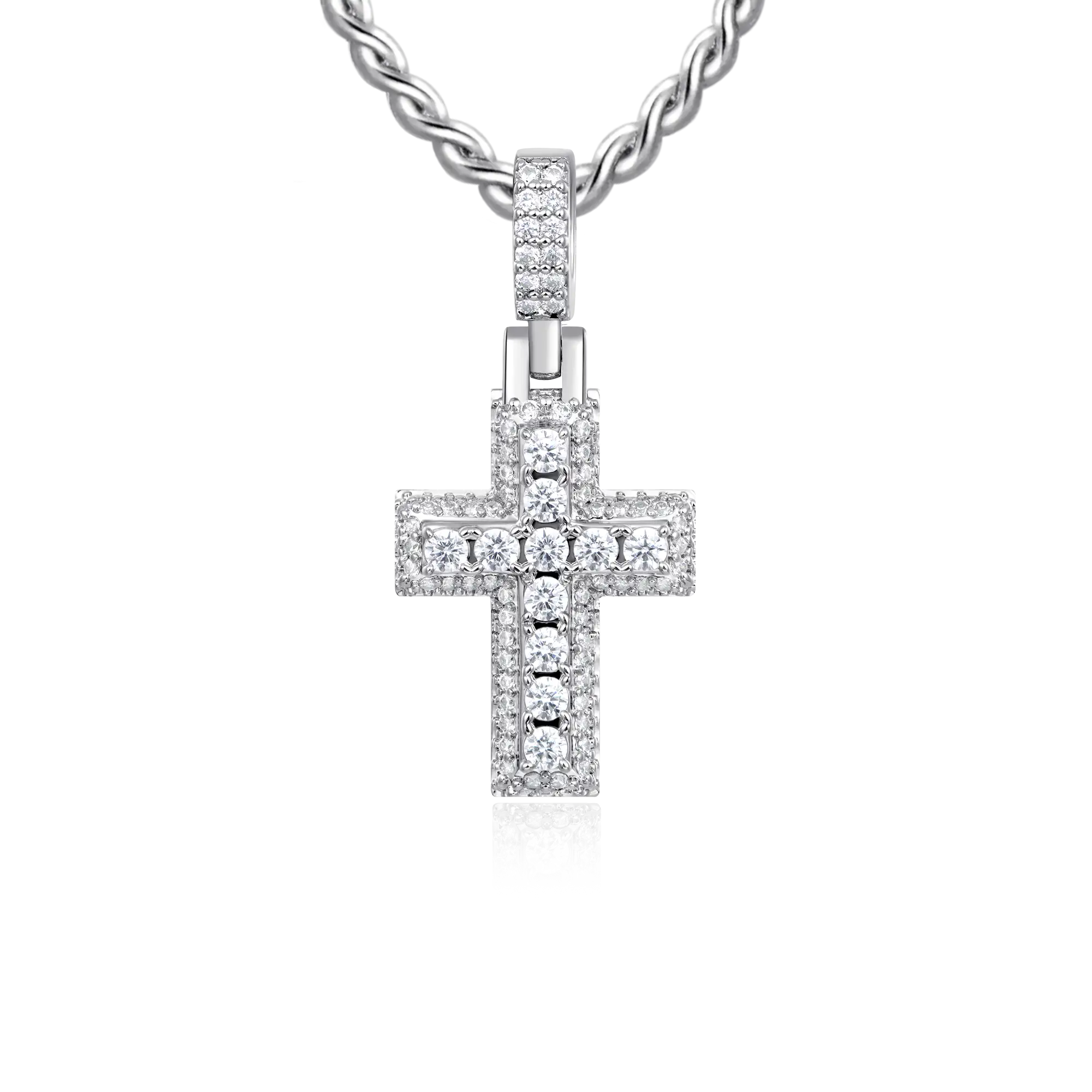 Women's Brilliance Layered Cross Pendant - Small