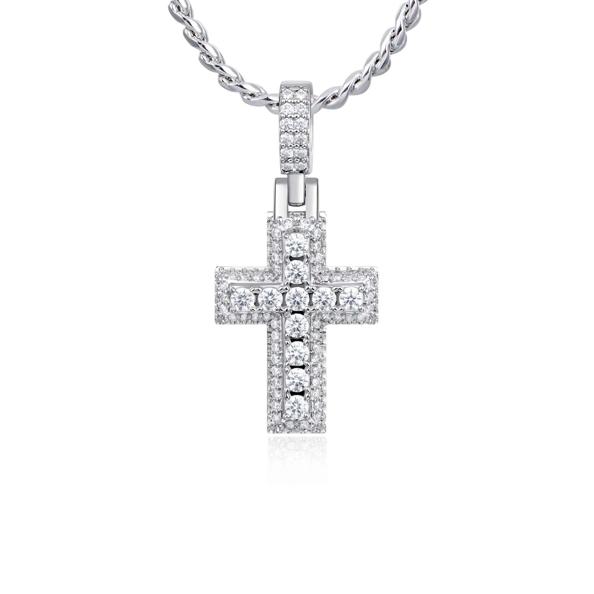 Brilliance Layered Cross Pendant & Chain Set