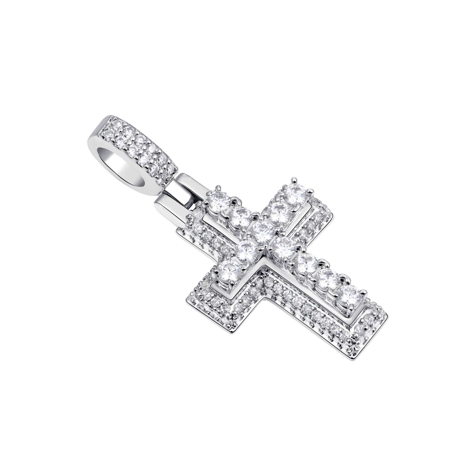 Women's Brilliance Layered Cross Pendant - Small