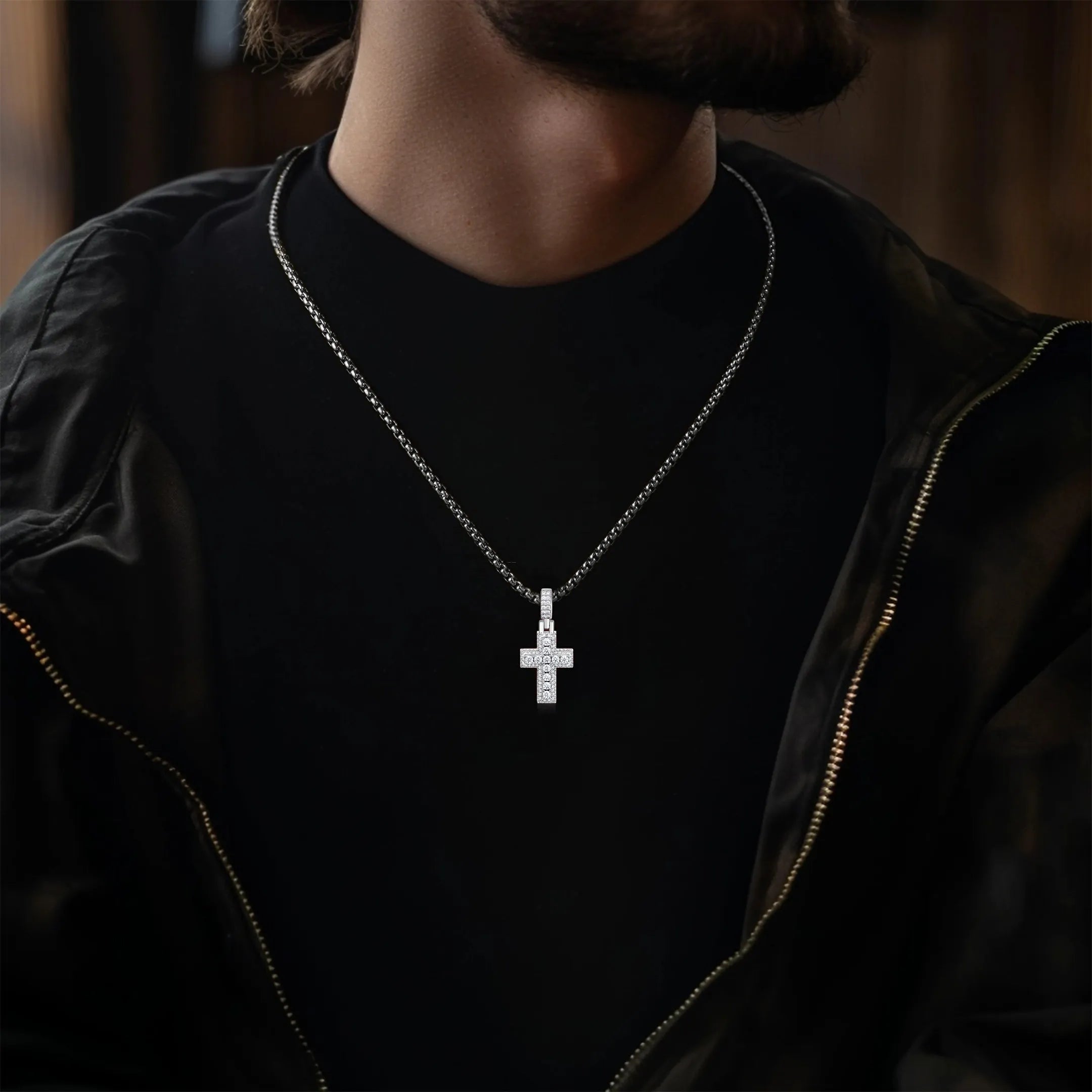 Brilliance Layered Cross Pendant & Chain Set