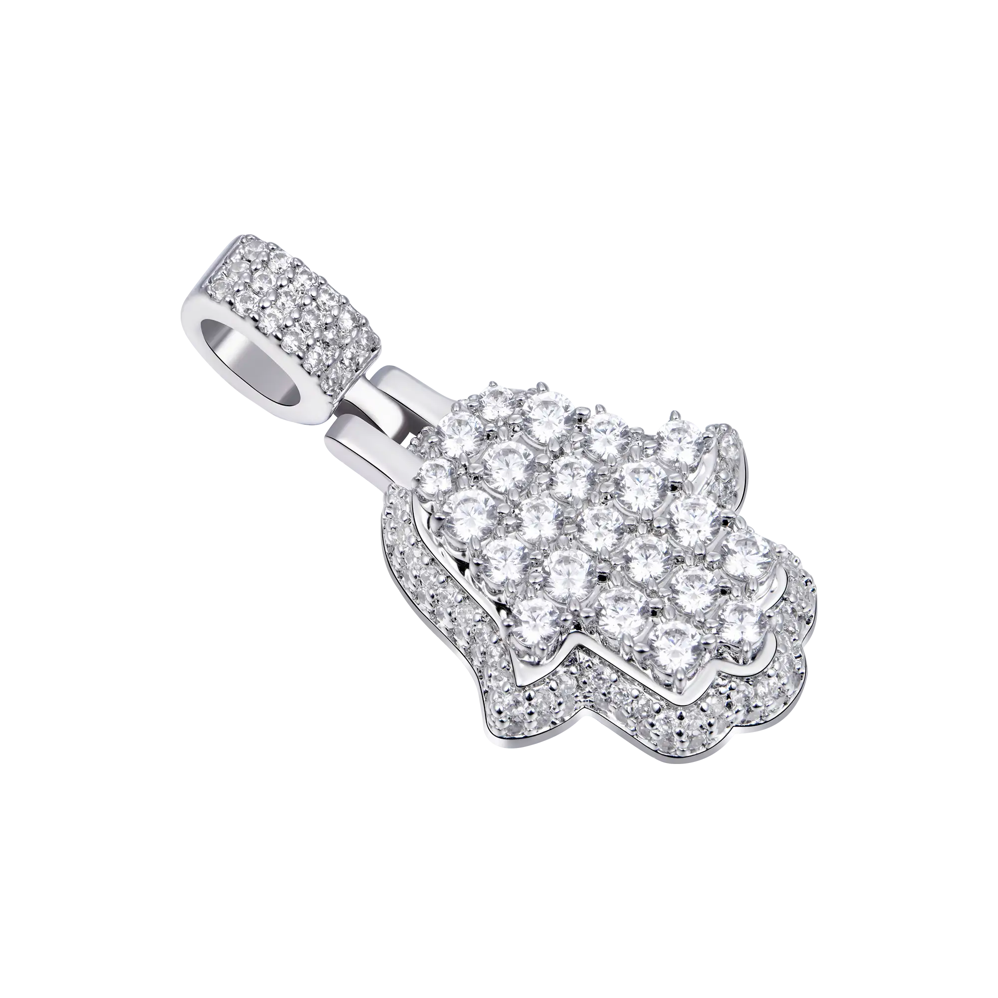 Brilliance Layered Hamsa Pendant - Small