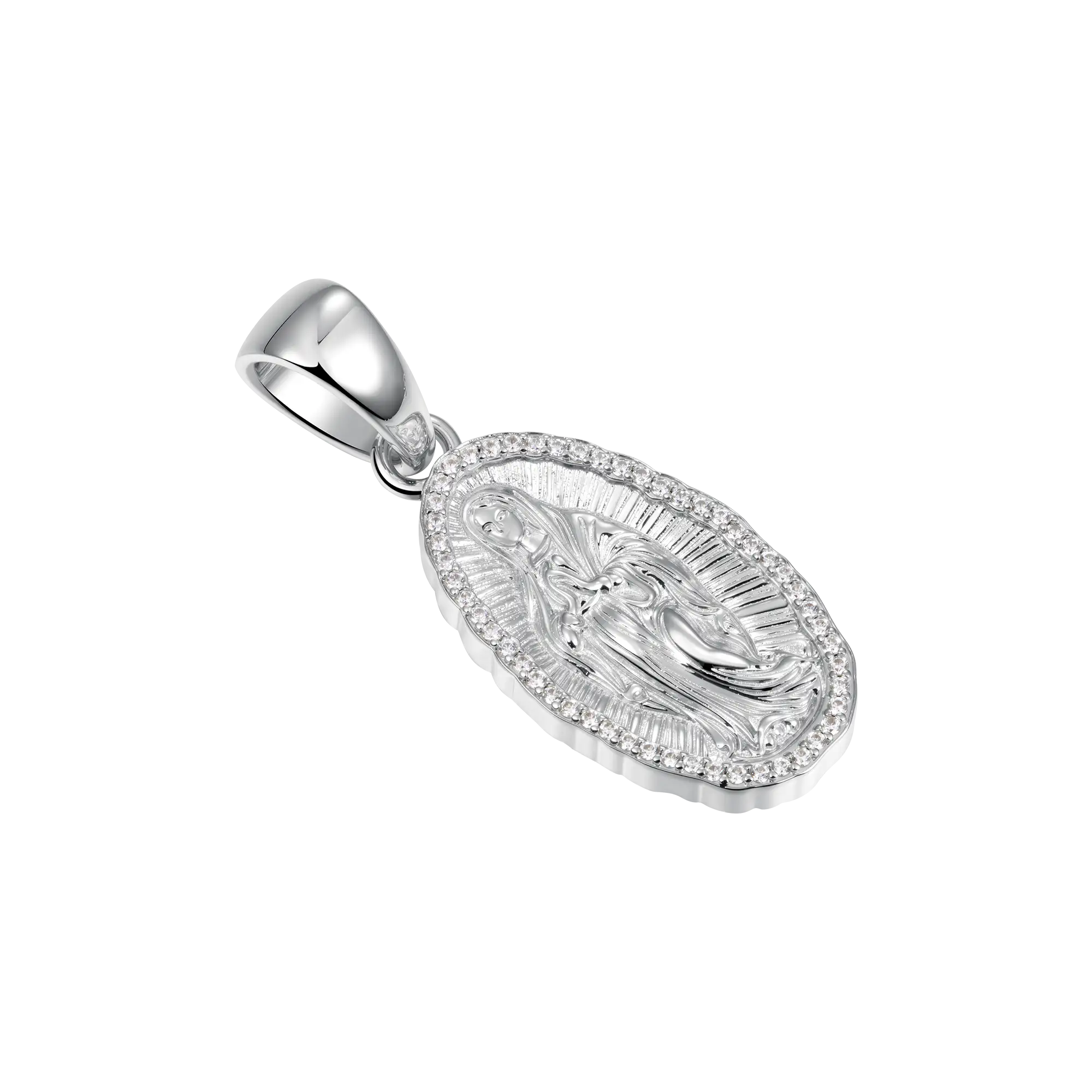 Moissanite Saint Mary Icon Pendant