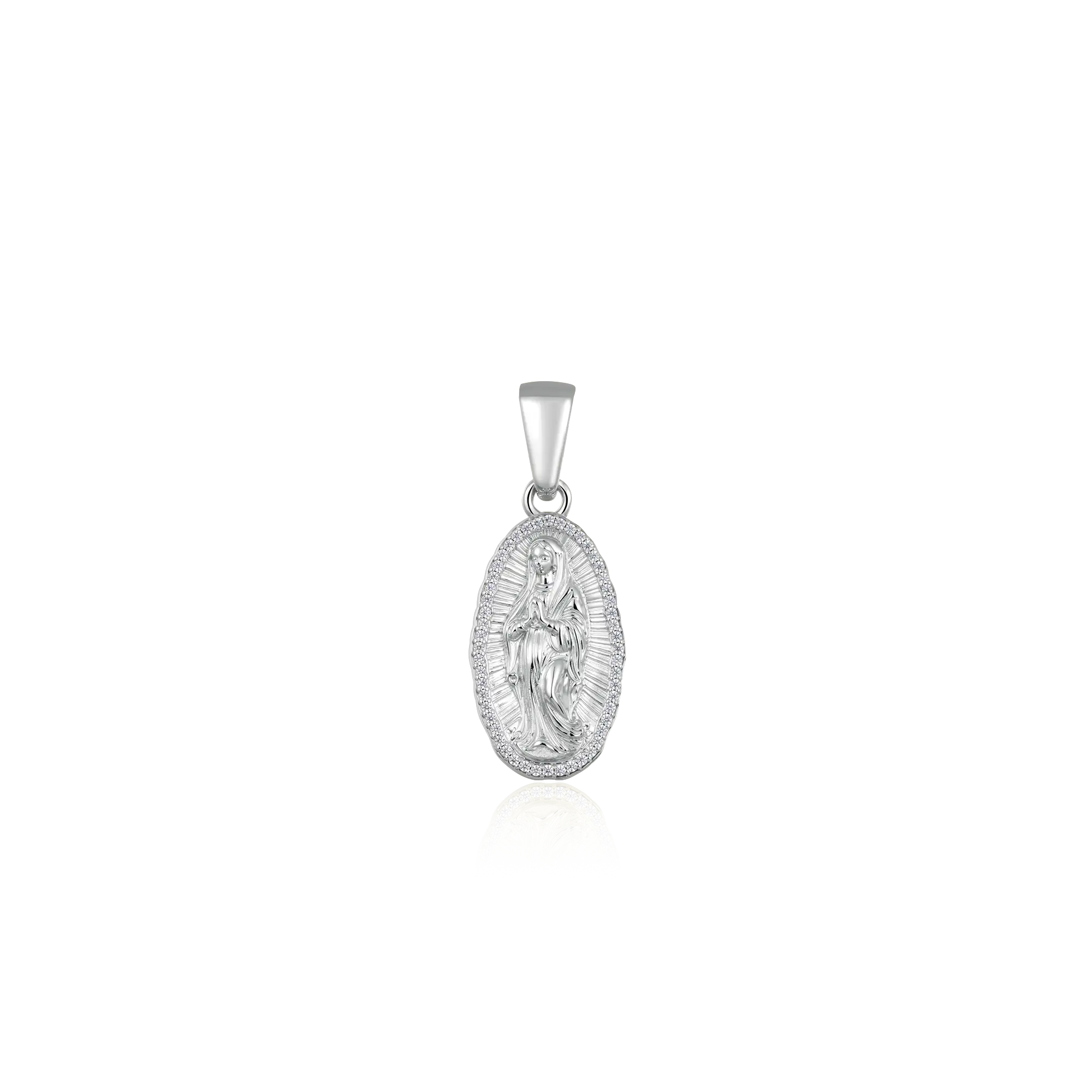 Moissanite Saint Mary Icon Pendant
