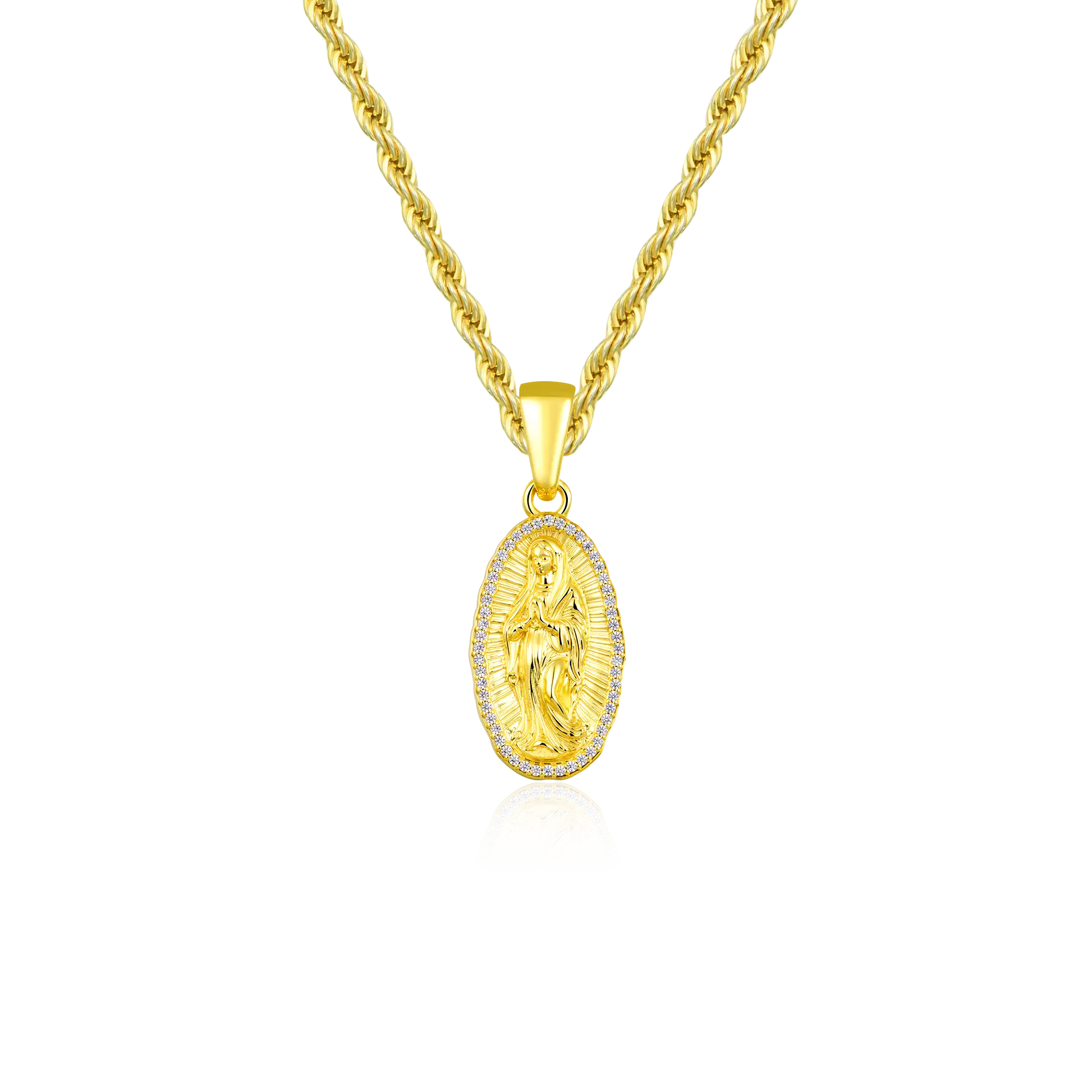 Moissanite Saint Mary Icon Pendant | Jewelry For Mens – APORRO