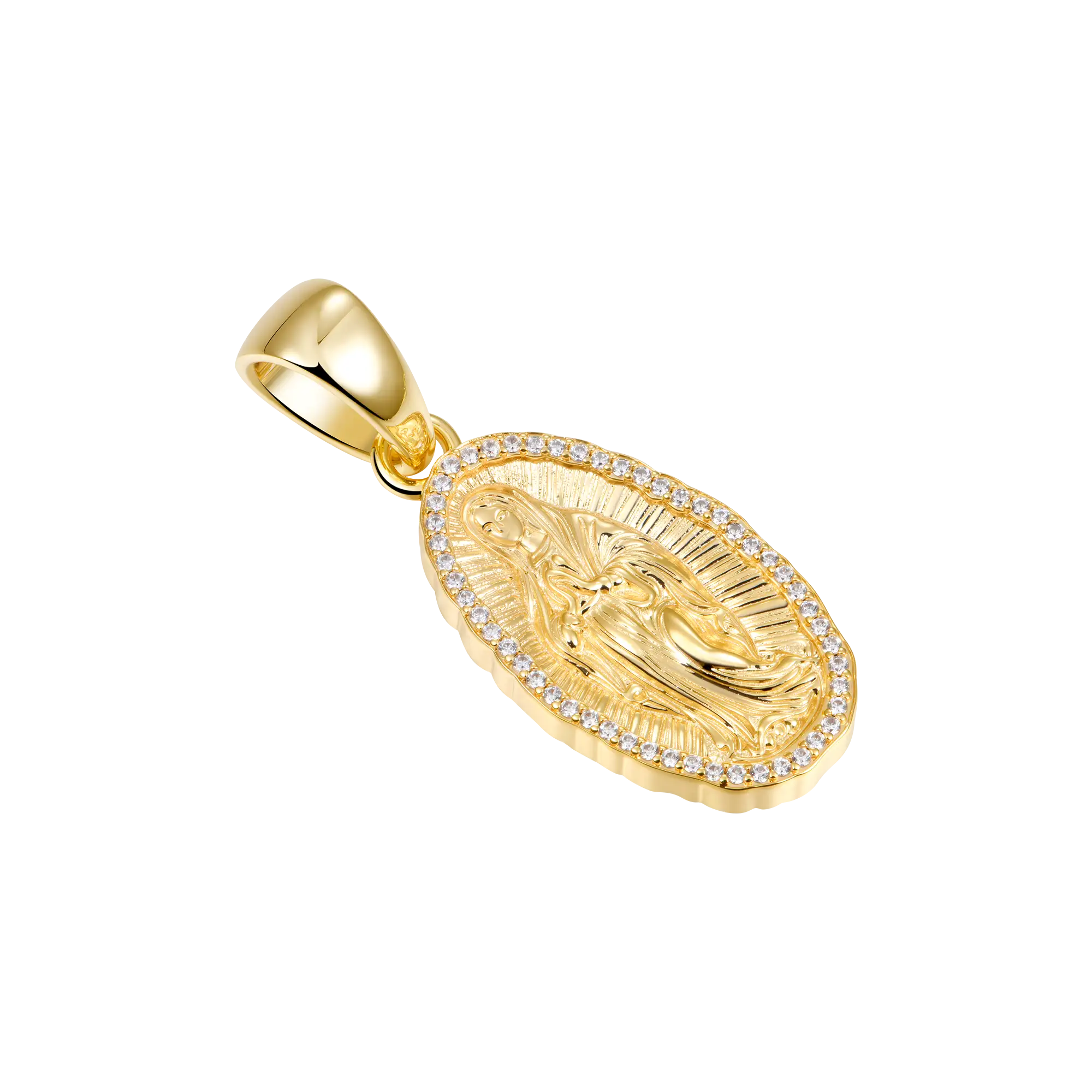 Moissanite Saint Mary Icon Pendant