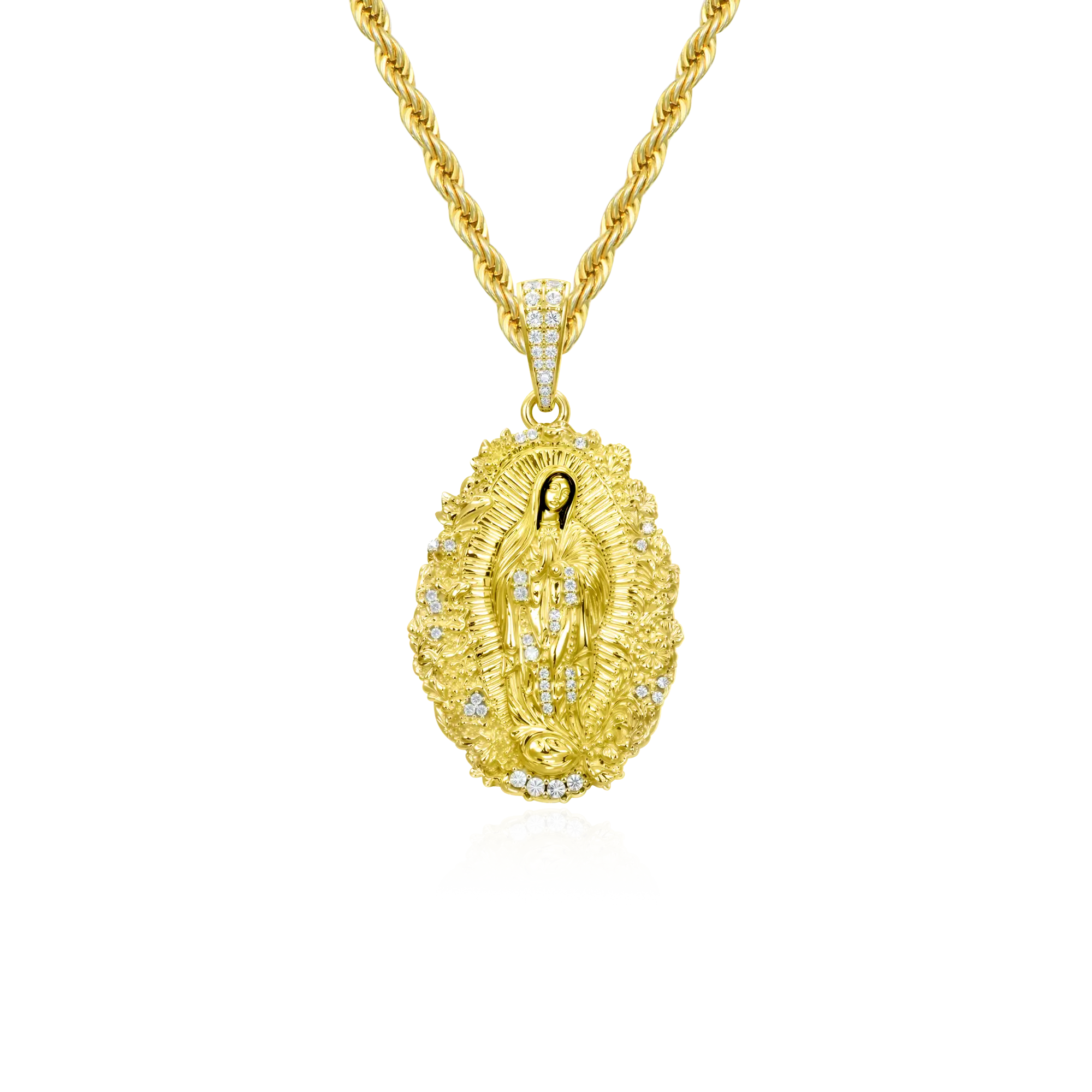 Saint Mary Floral Grace Pendant