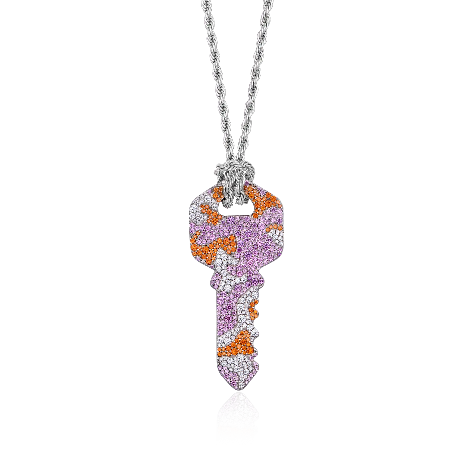 Camo Key Pendant - Pink Camo