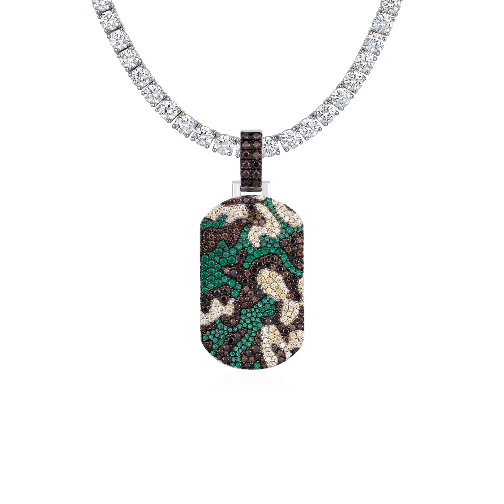 Camo Dog Tag Pendant