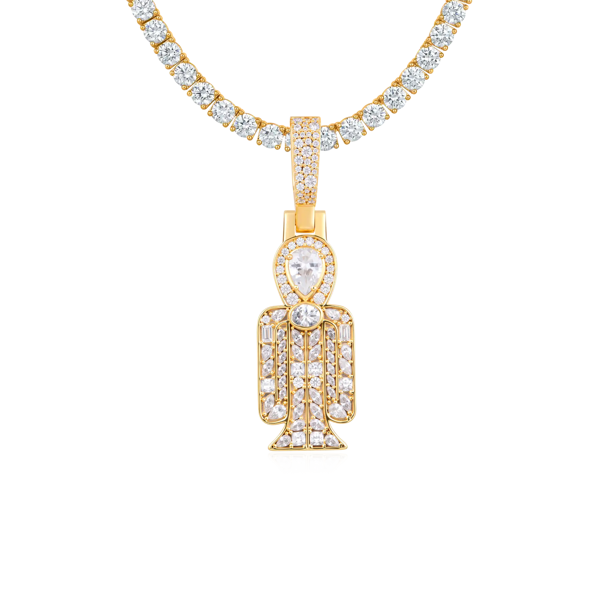 Multi-Cut Mosaic Radiant Tyet Pendant