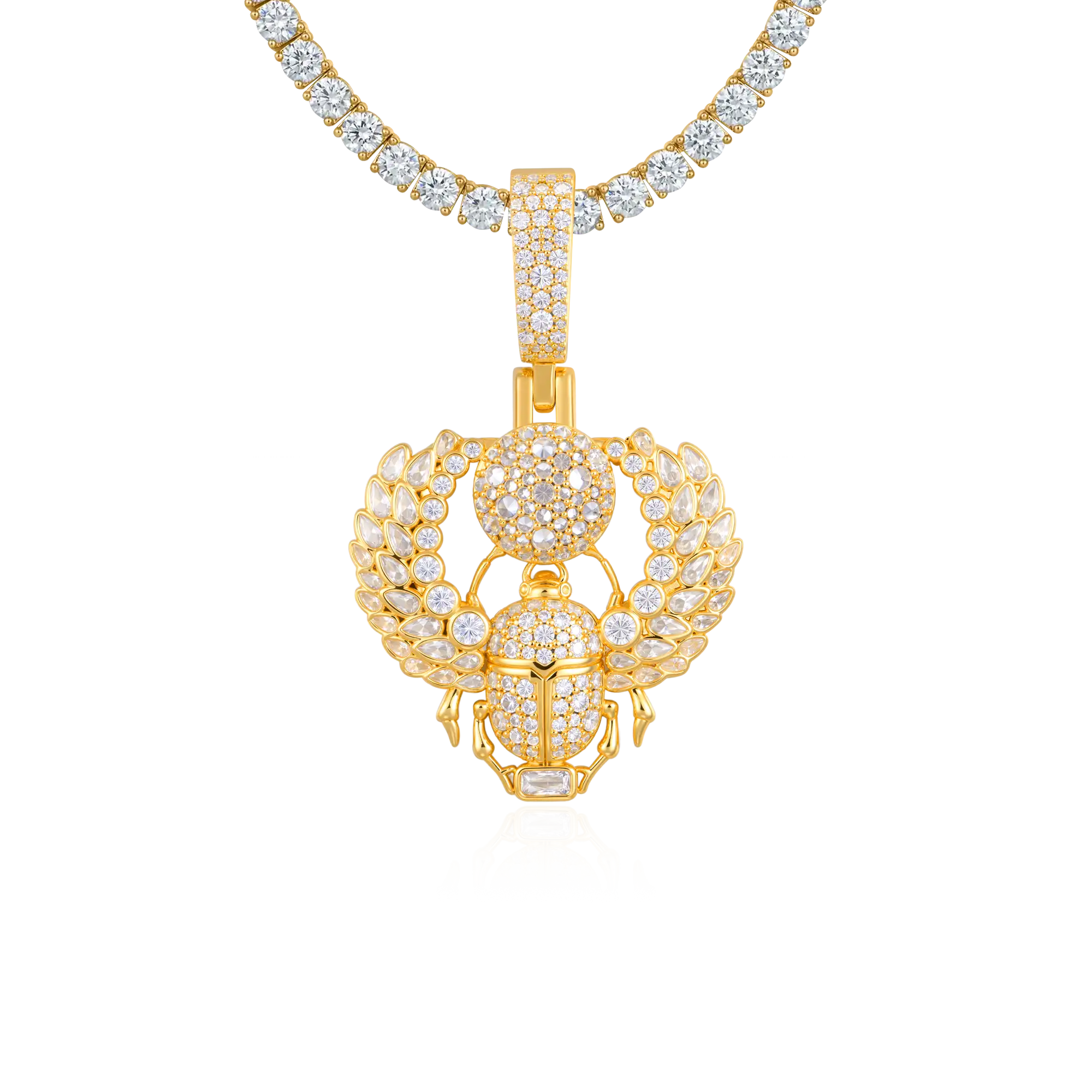 Multi-Cut Mosaic Scarab Pendant