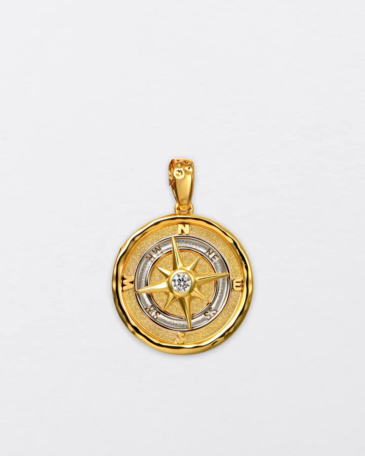 22K Compass Pendant