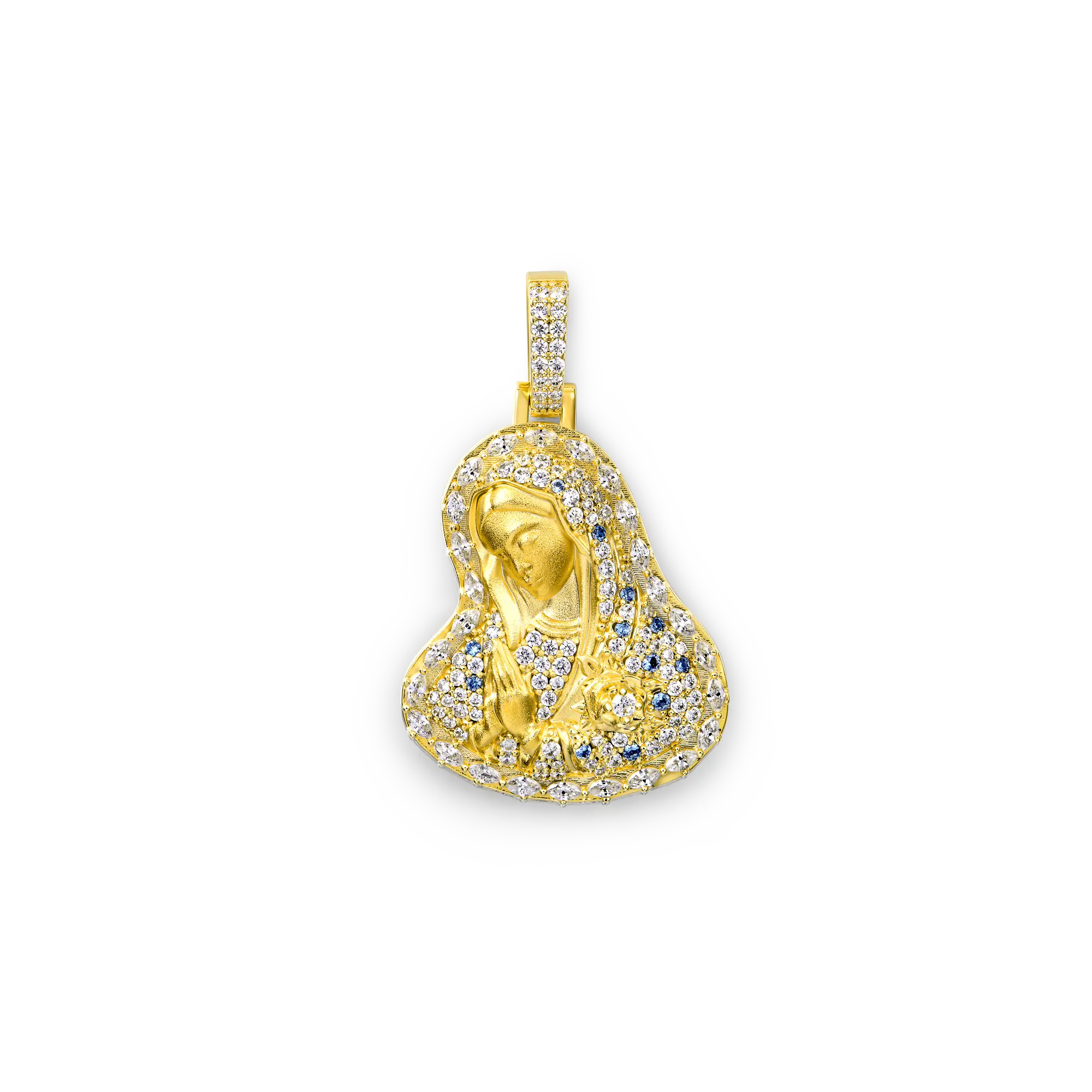 Virgin Mary Prayer Halo Pendant