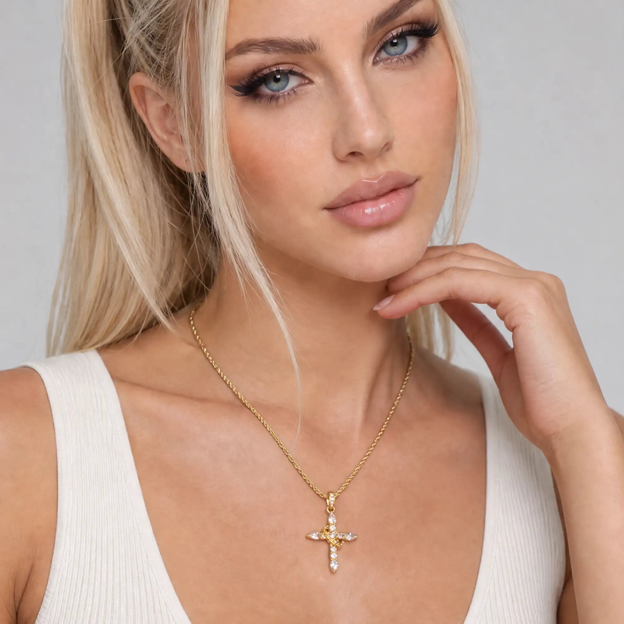 Crowned Sacred Cross Pendant