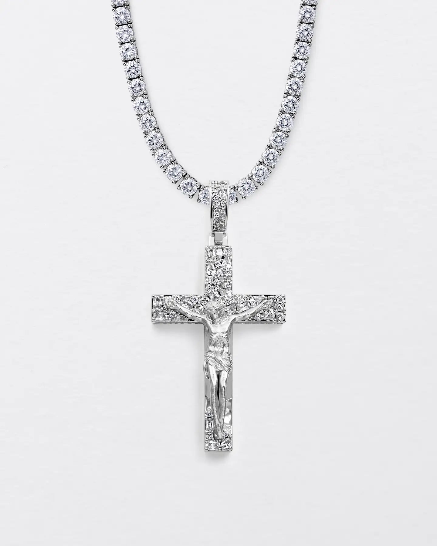 Fancy-Cut Jesus Cross Pendant