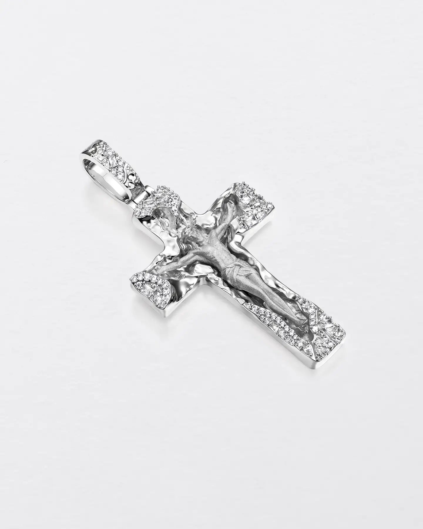 Sculptural Jesus Cross Pendant