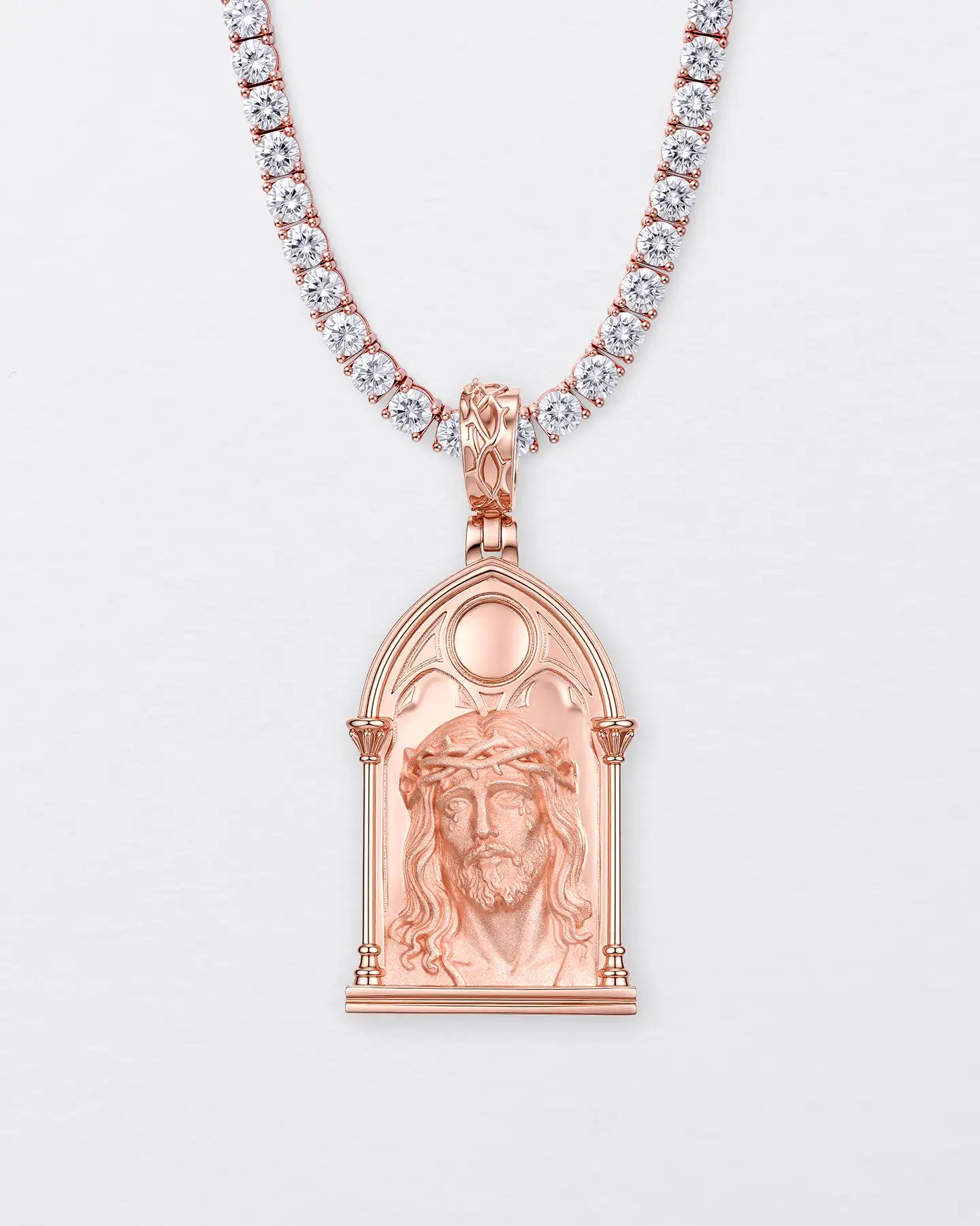 Gothic Window Jesus Pendant