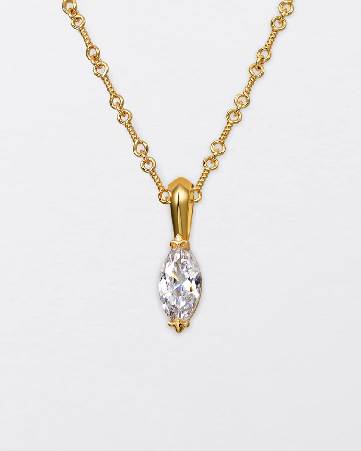 22K Marquise Cut Pendant