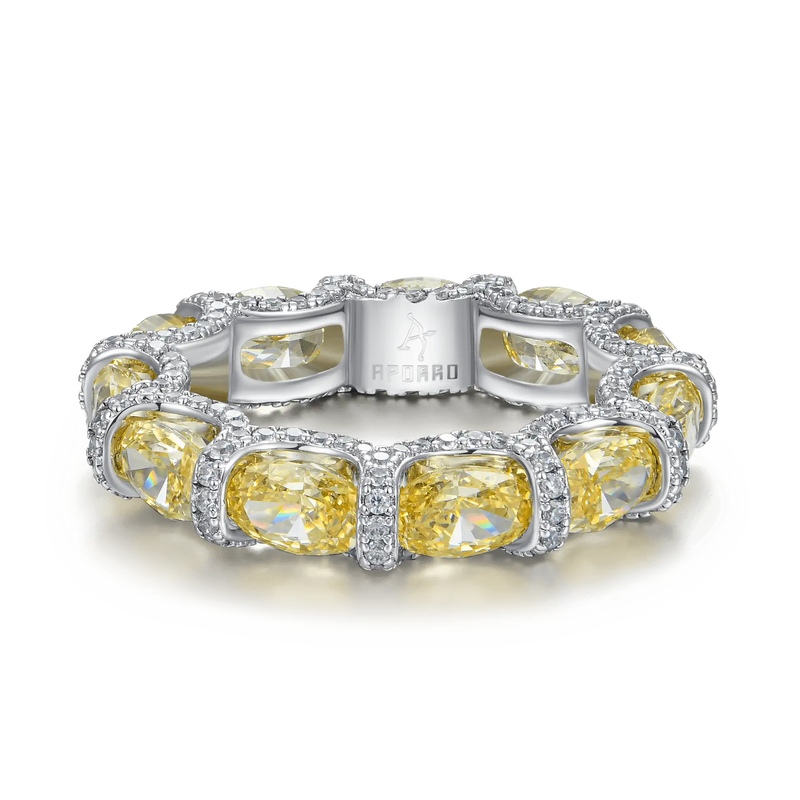 Crushed Ice Oval Cut Ring - APORRO