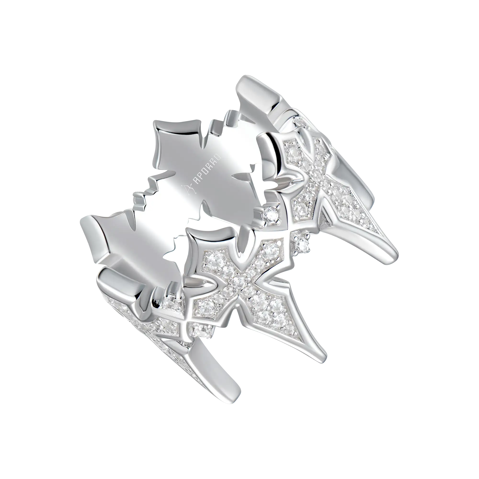Women's Crowned Cross Ring