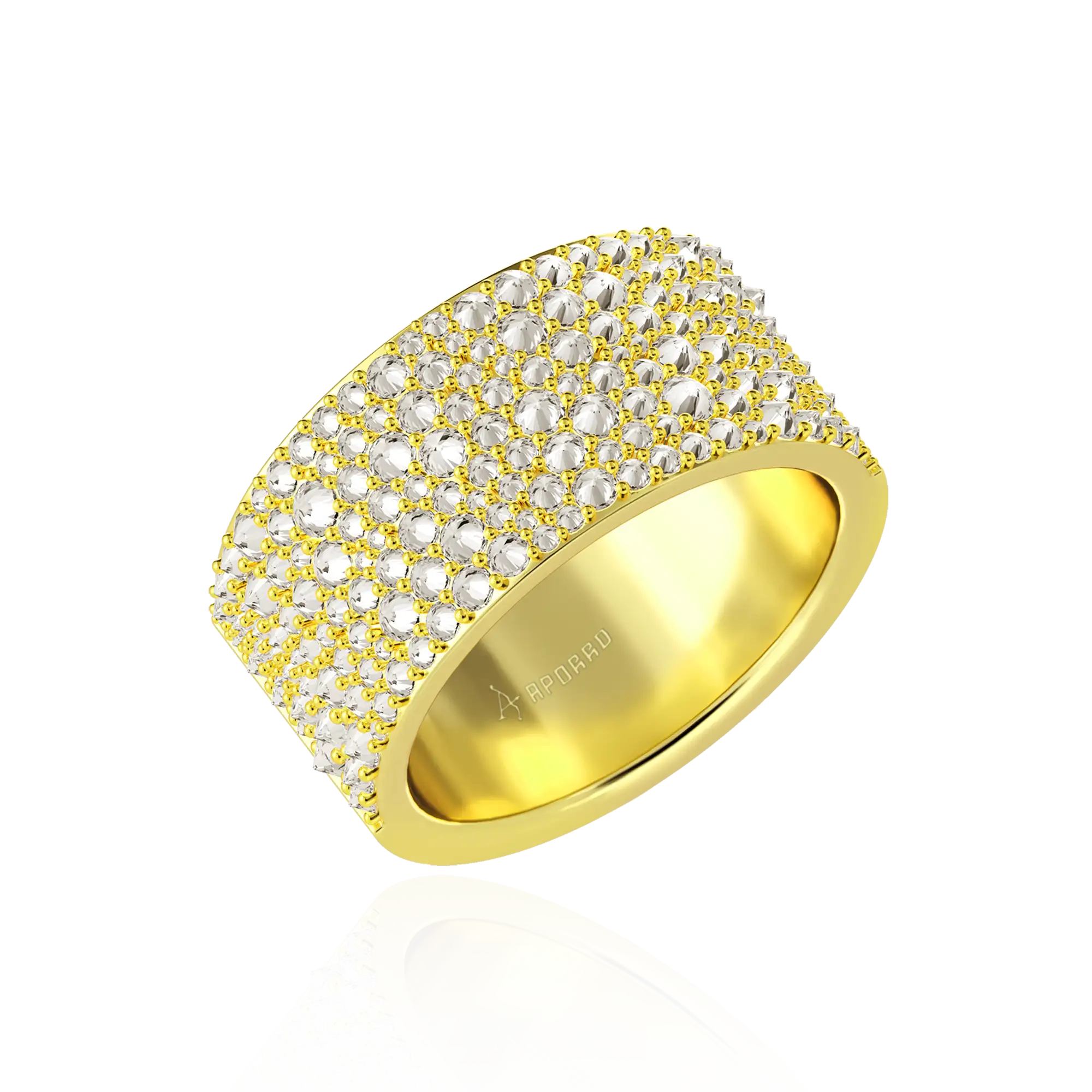 Moissanite Reverse Set Diamond Band Ring – APORRO