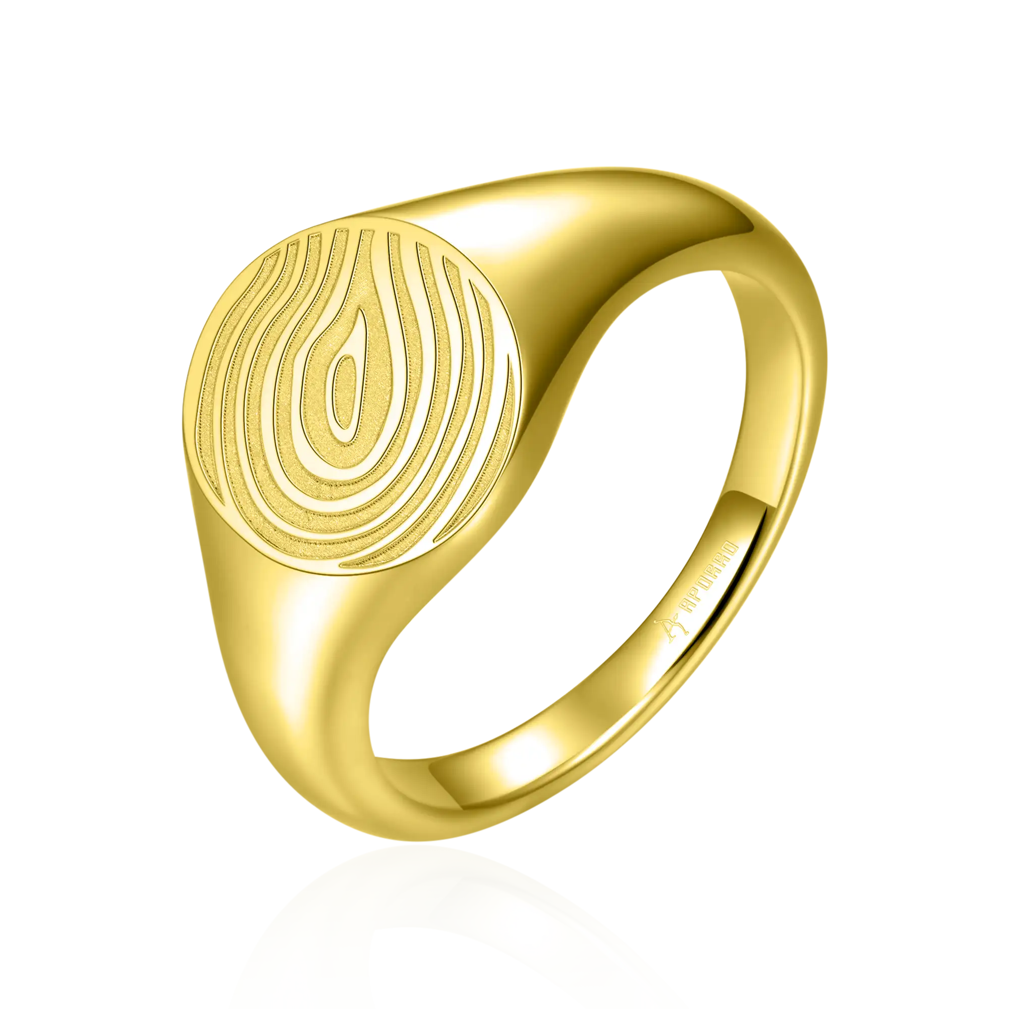 Custom Oval Signet Ring - Fingerprint