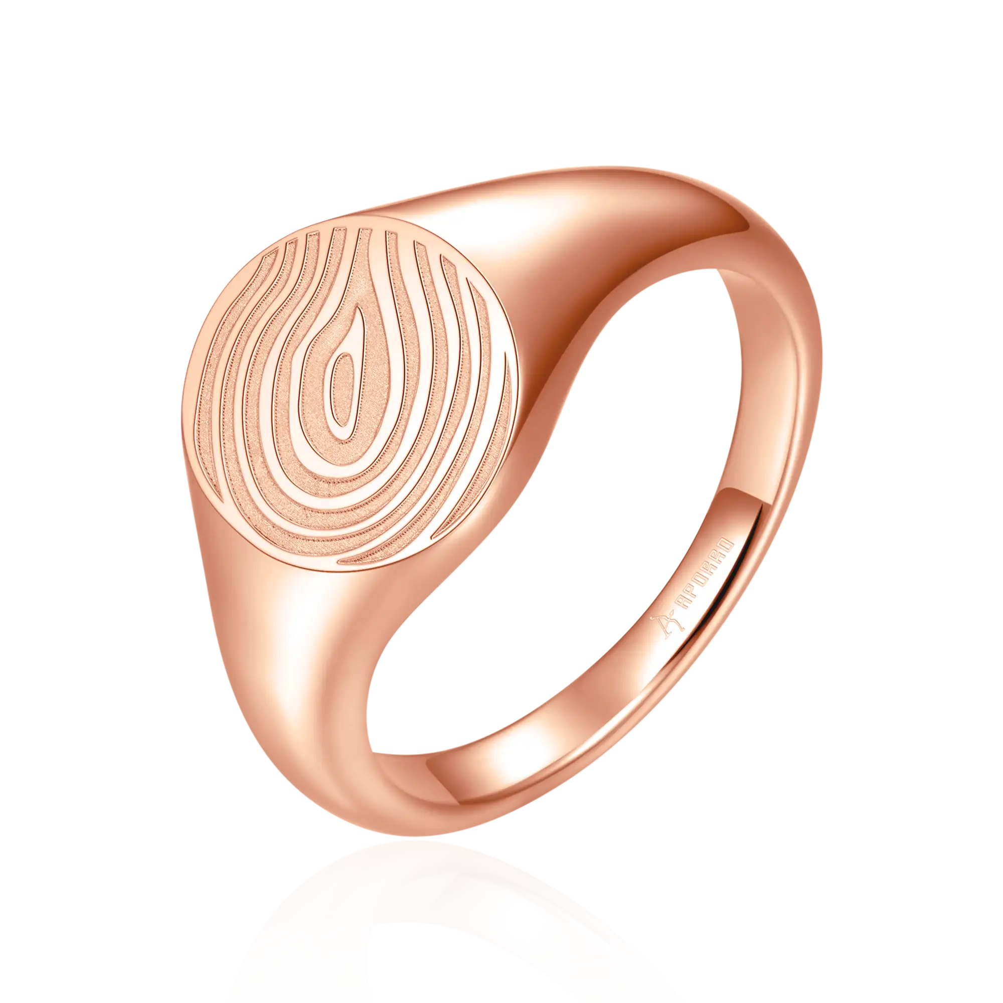 Custom Oval Signet Ring - Fingerprint