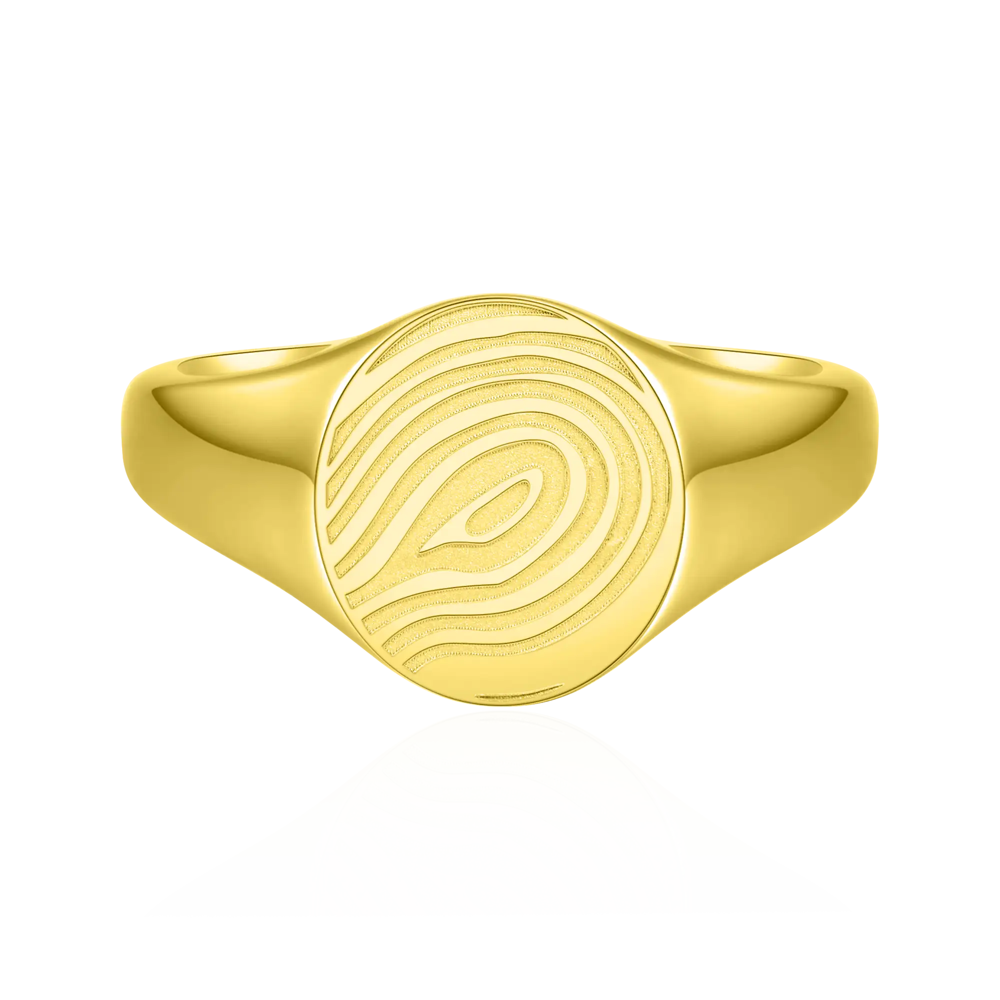 Custom Oval Signet Ring - Fingerprint