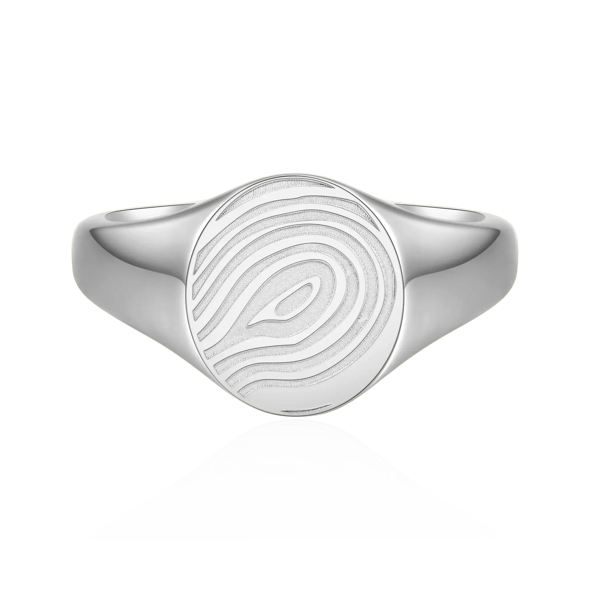 Custom Oval Signet Ring - Fingerprint