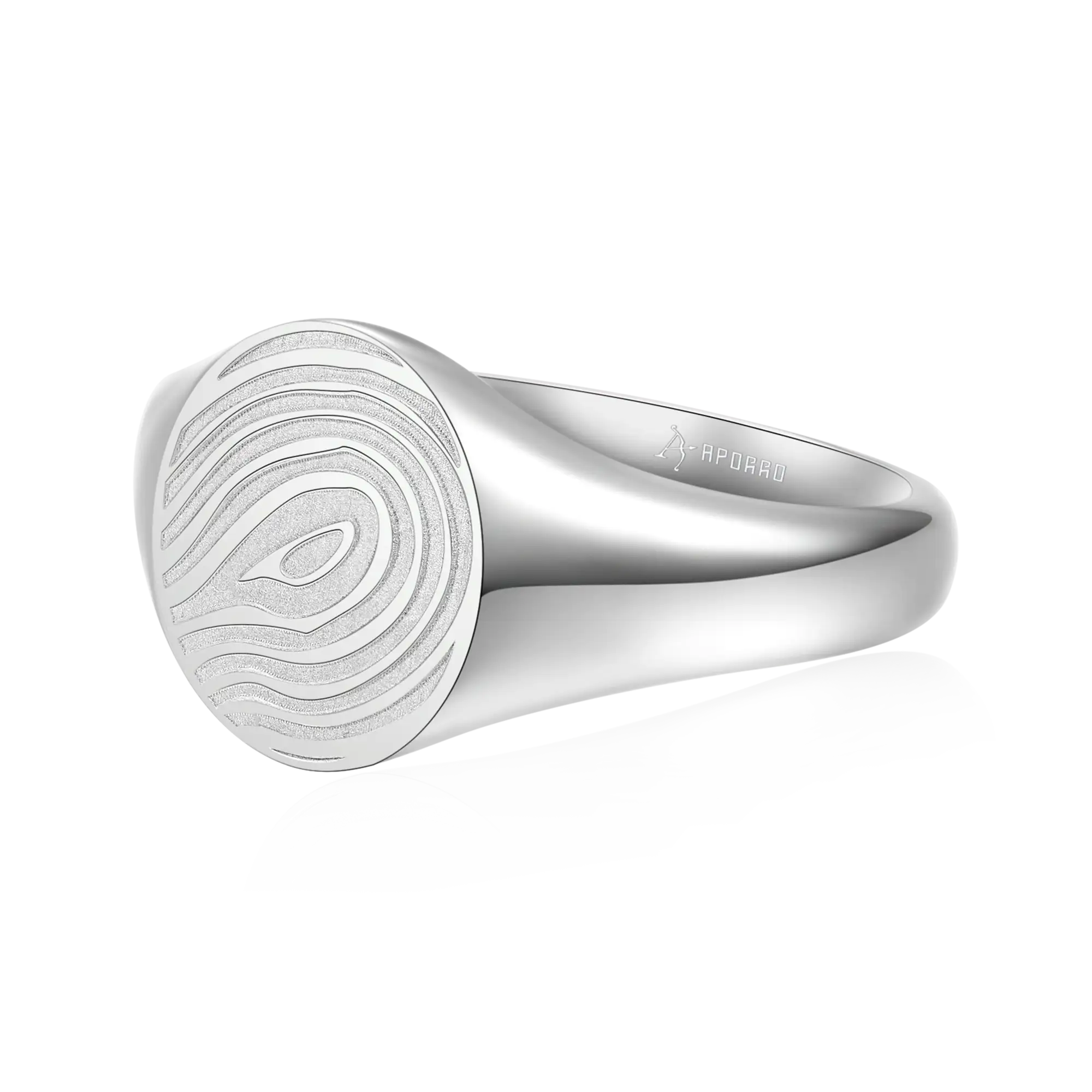 Custom Oval Signet Ring - Fingerprint