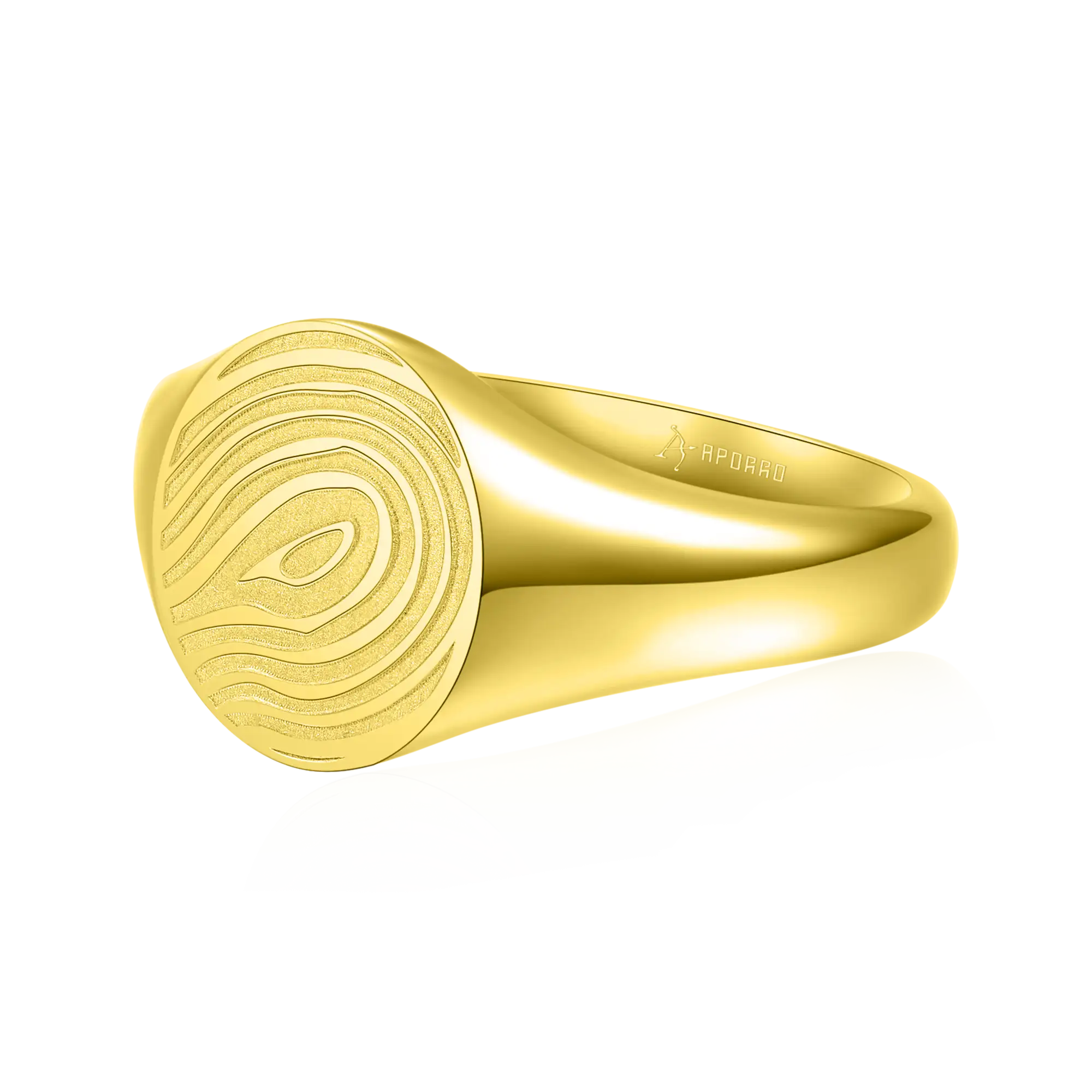 Custom Oval Signet Ring - Fingerprint