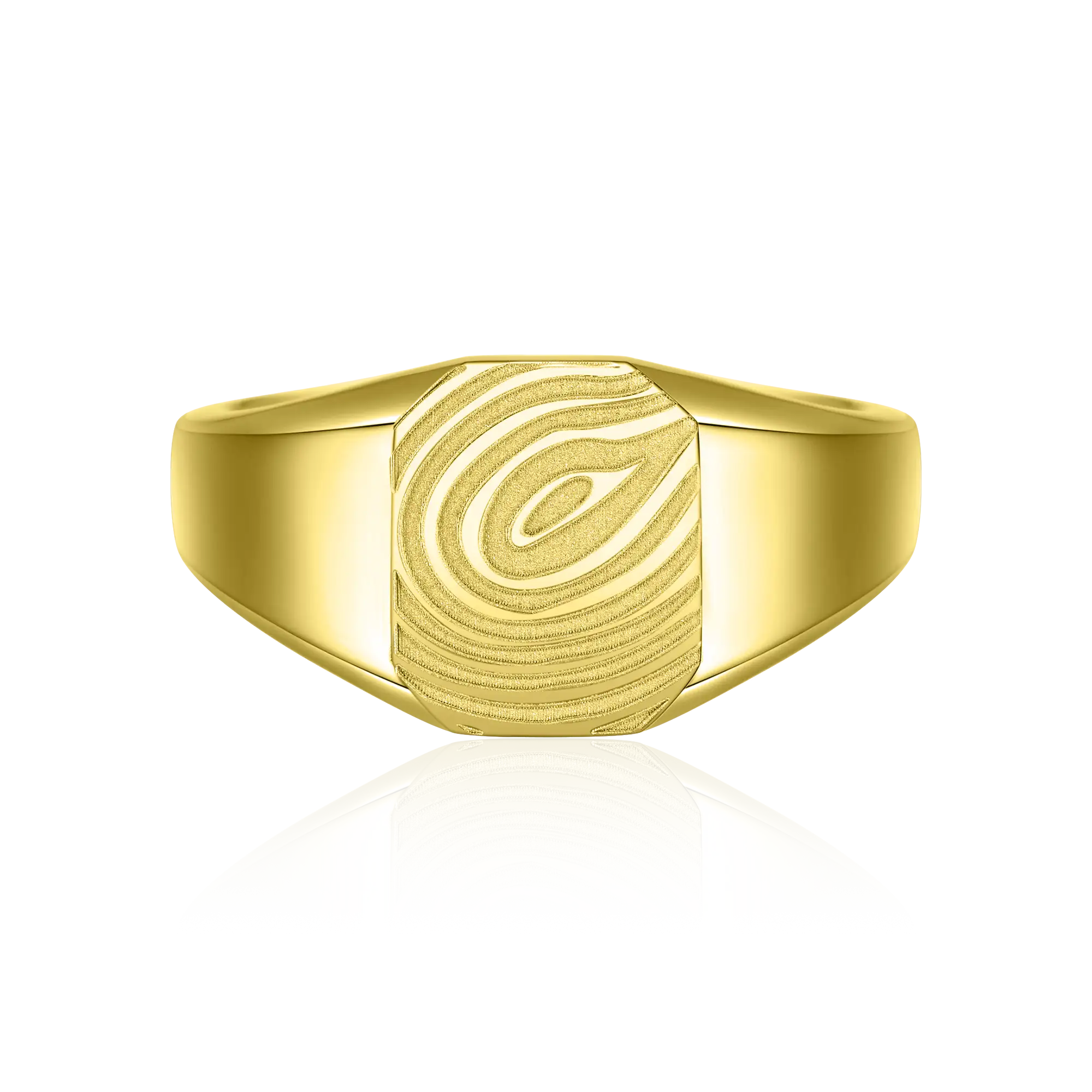 Custom Signet Octagon Ring - Fingerprint
