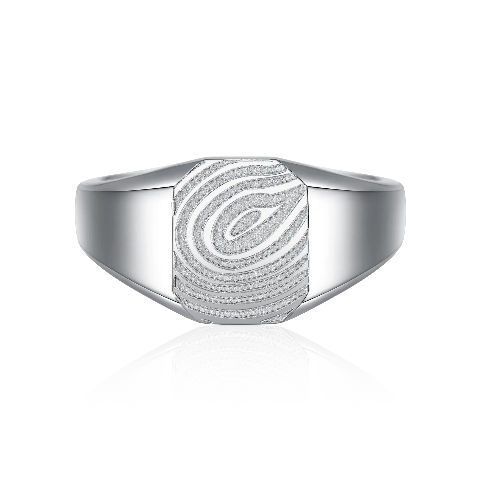 Custom Signet Octagon Ring - Fingerprint