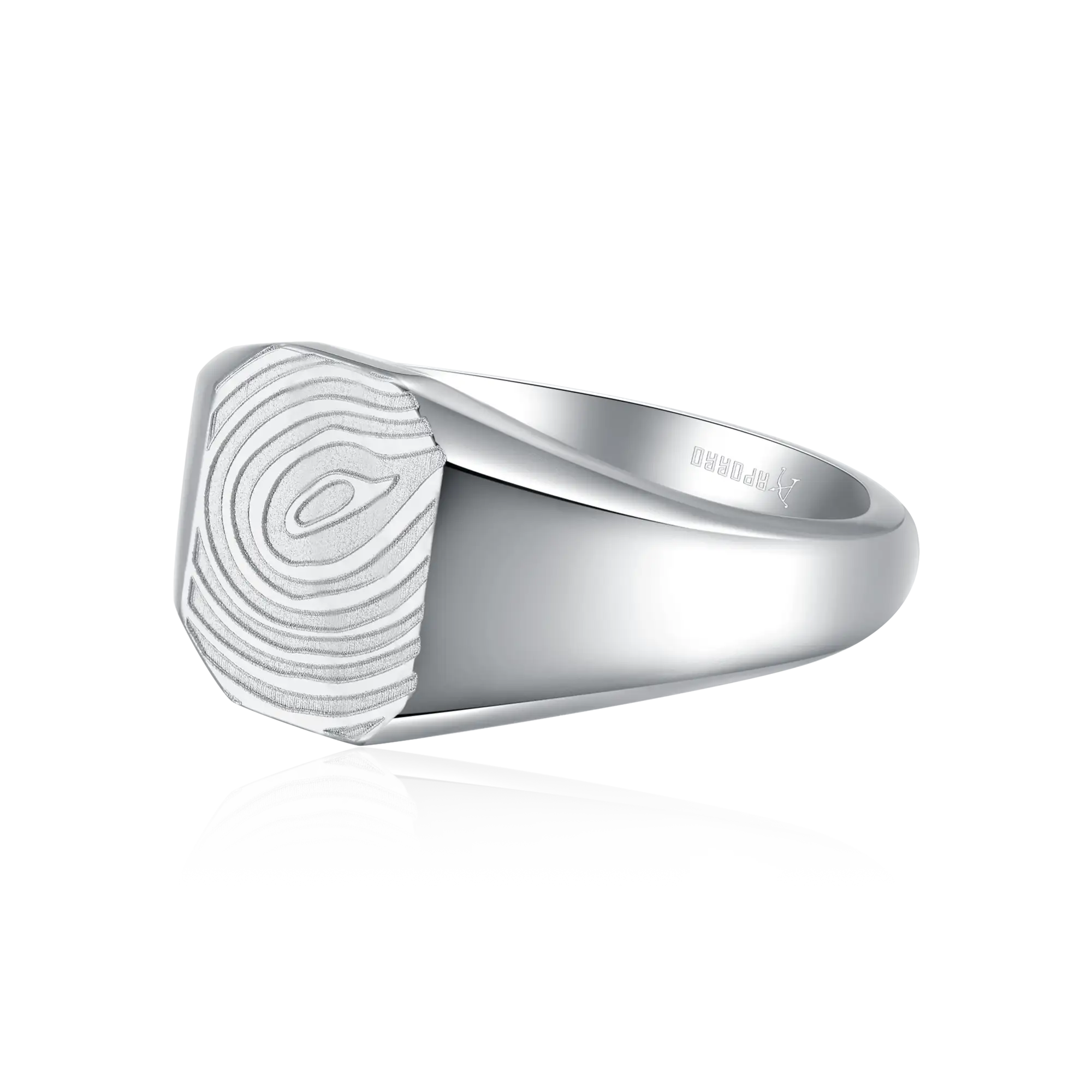 Custom Signet Octagon Ring - Fingerprint