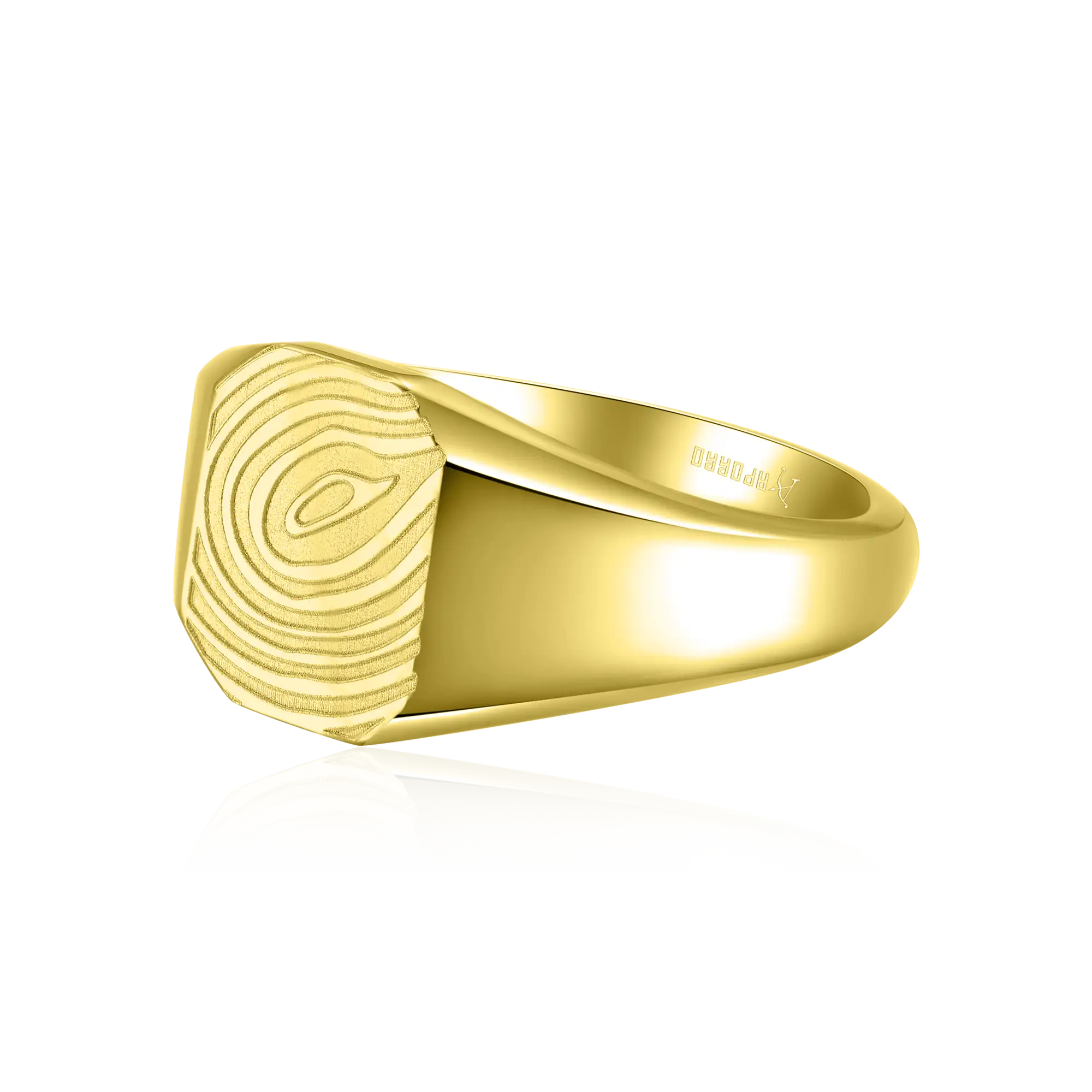 Custom Signet Octagon Ring - Fingerprint