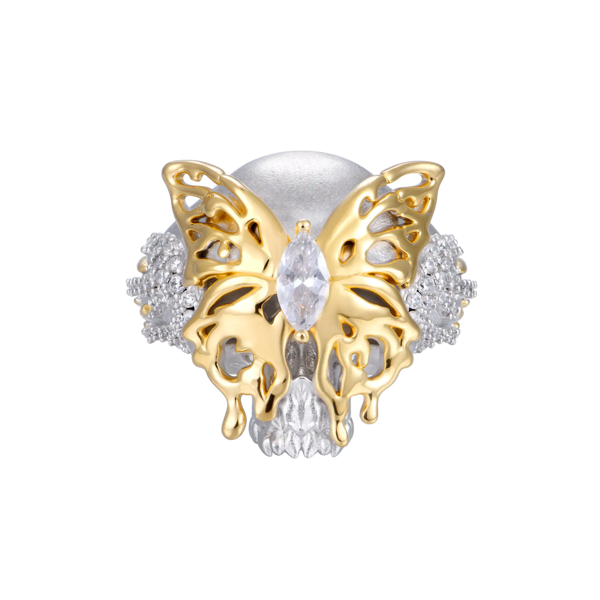 Melting Butterfly Skeleton Ring