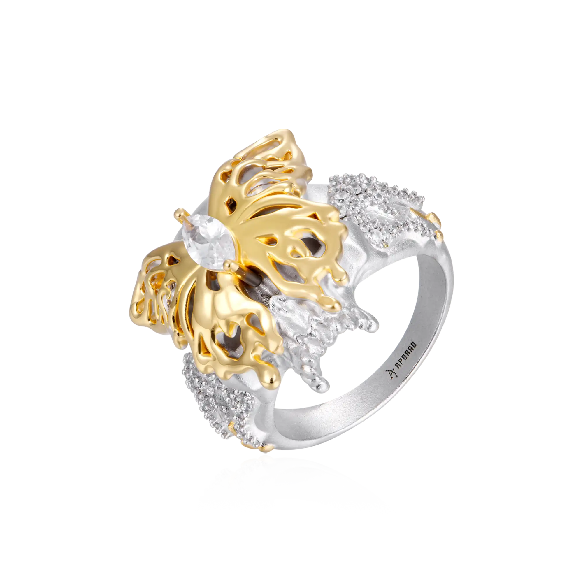 Melting Butterfly Skeleton Ring