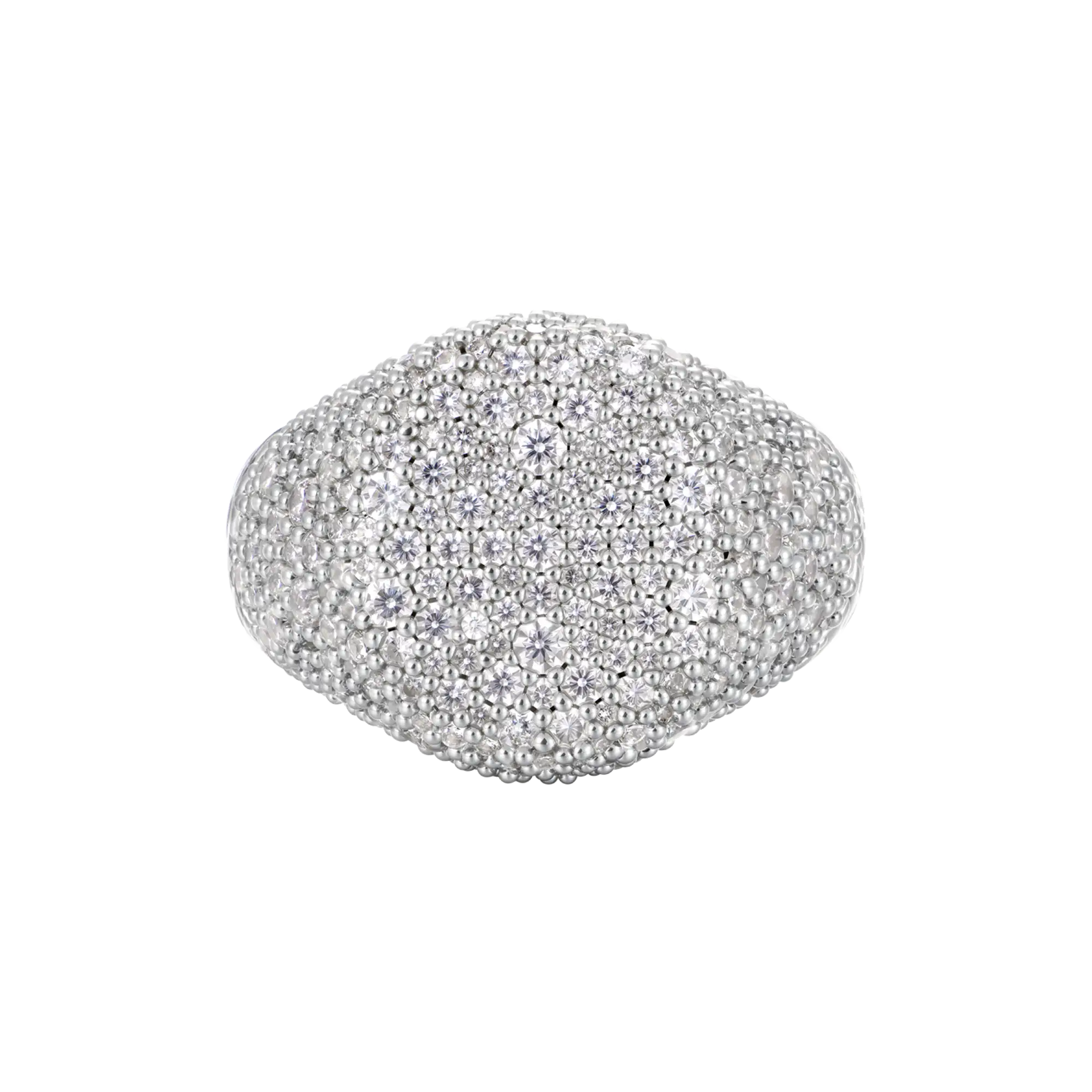 Pavé-set Textured Ring