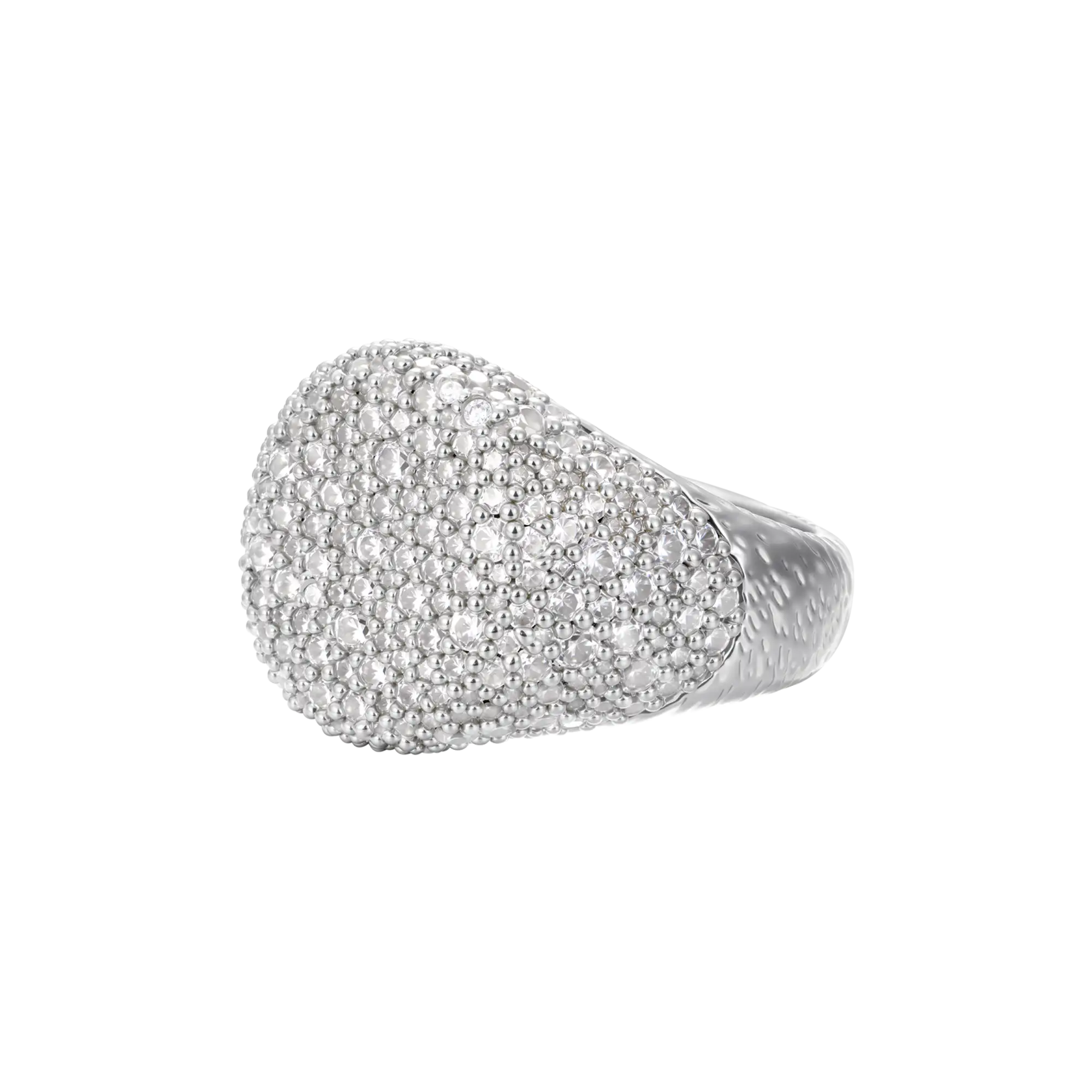 Pavé-set Textured Ring