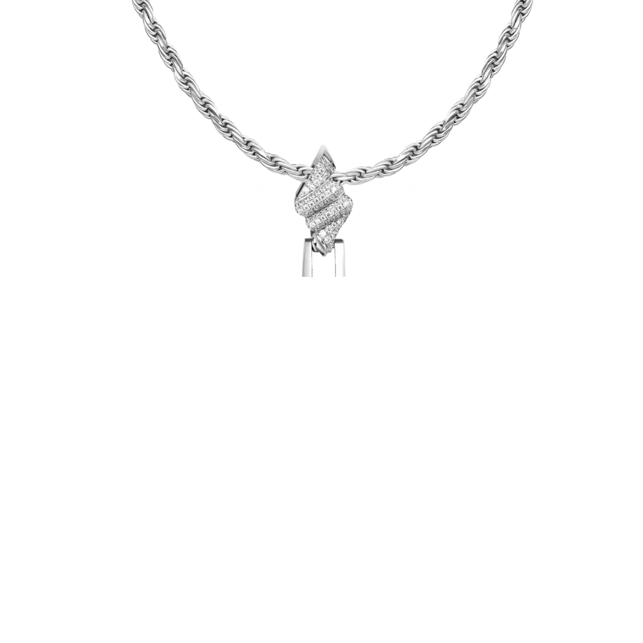 5mm Bail-Custom Rotating Double Sided Moissanite Thorns Photo Necklace Pendant