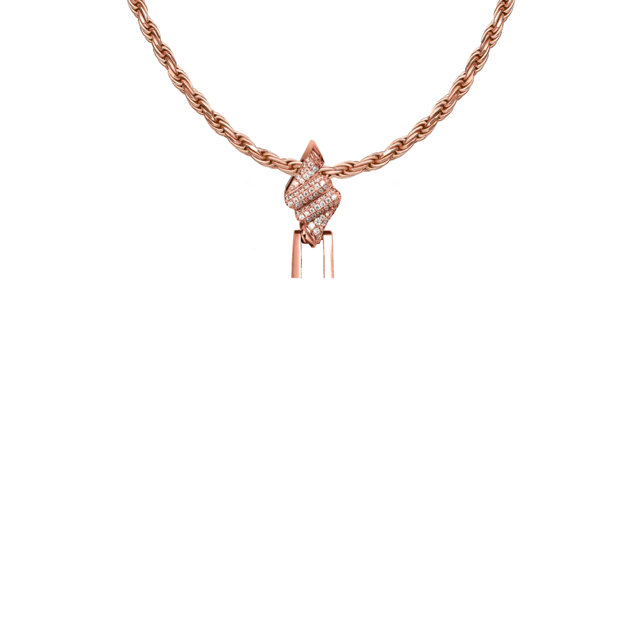5mm Bail-Custom Rotating Double Sided Moissanite Thorns Photo Necklace Pendant