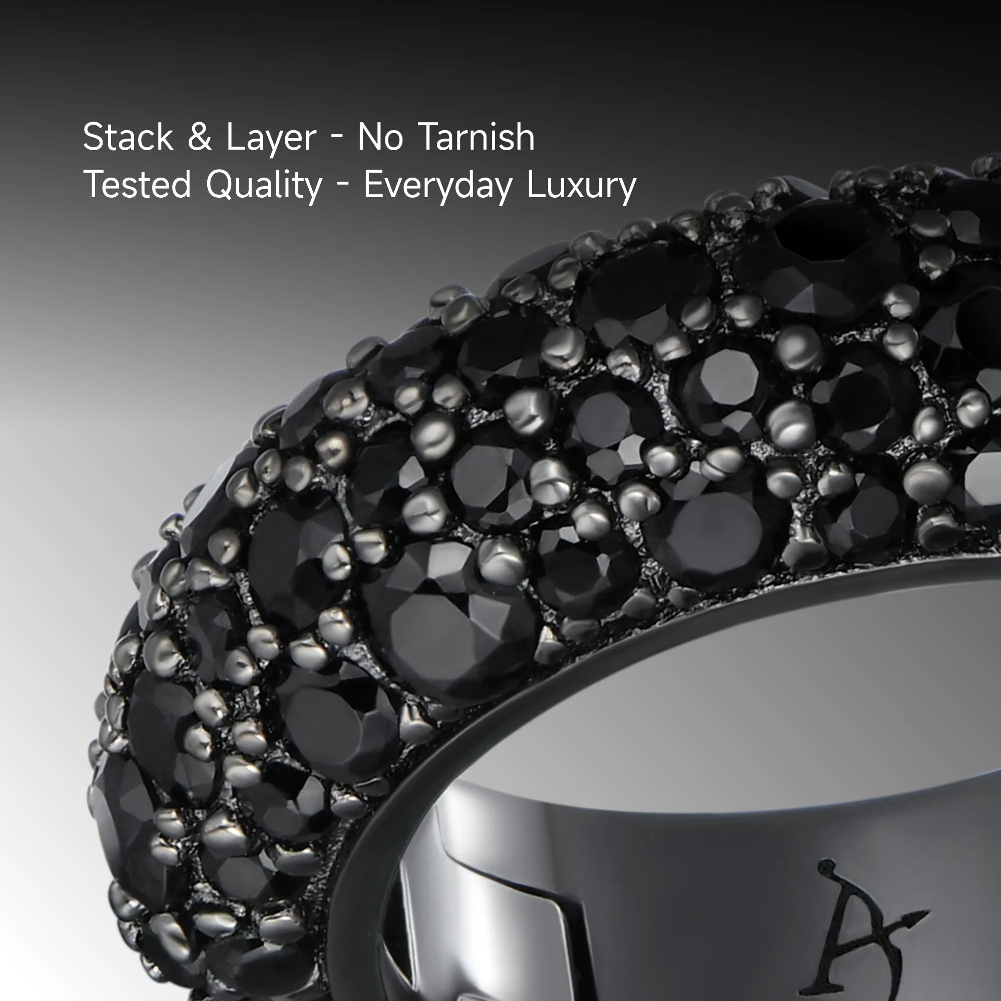 S925 Round Paved Hoop Earrings