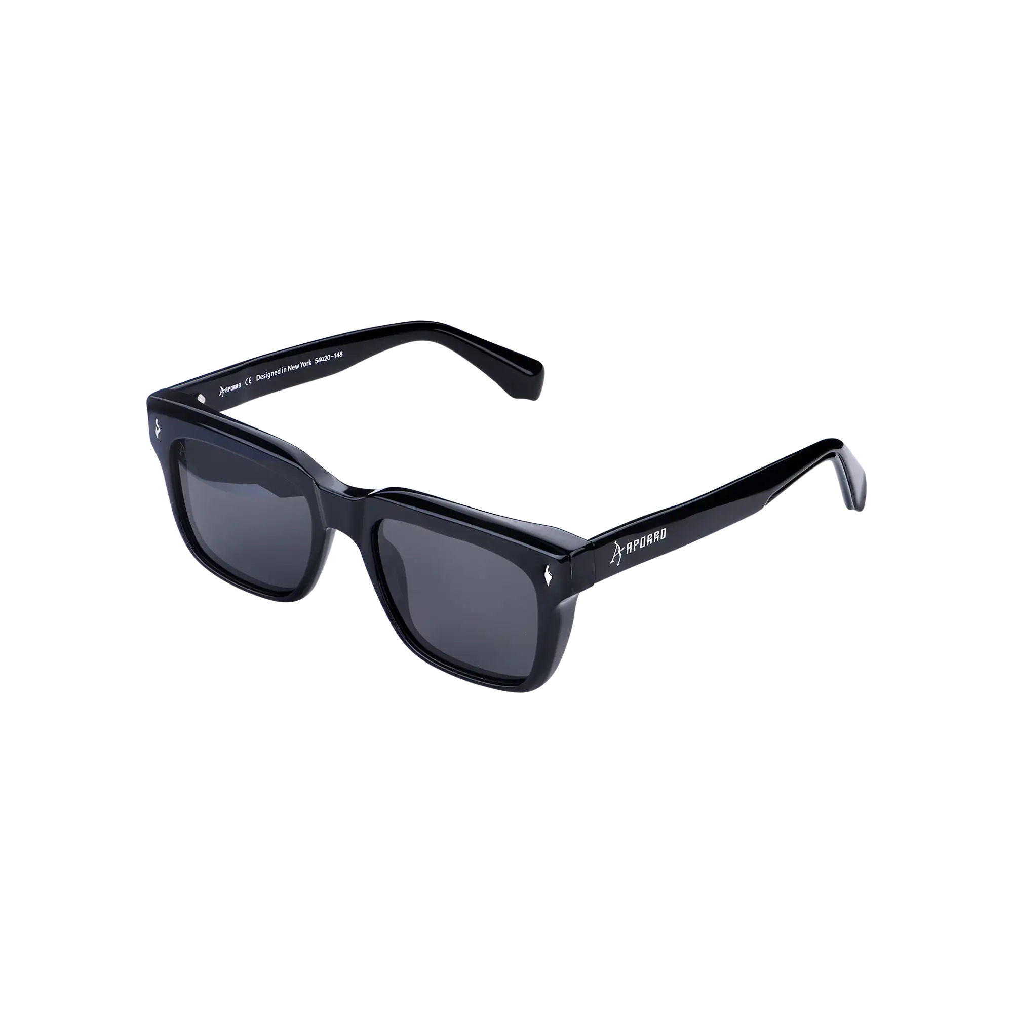 APORRO Ultra Black Sunglasses + Leather Case
