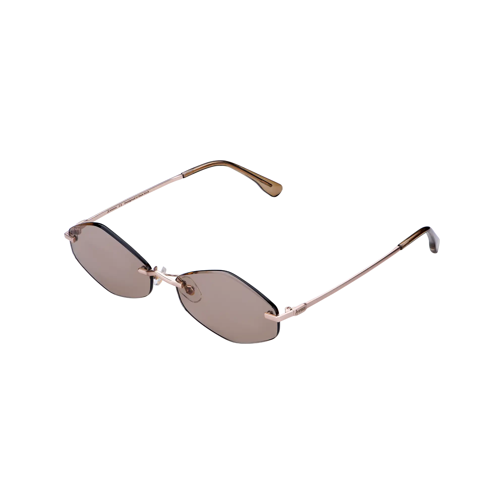 APORRO Olive Glint Sunglasses + Leather Case