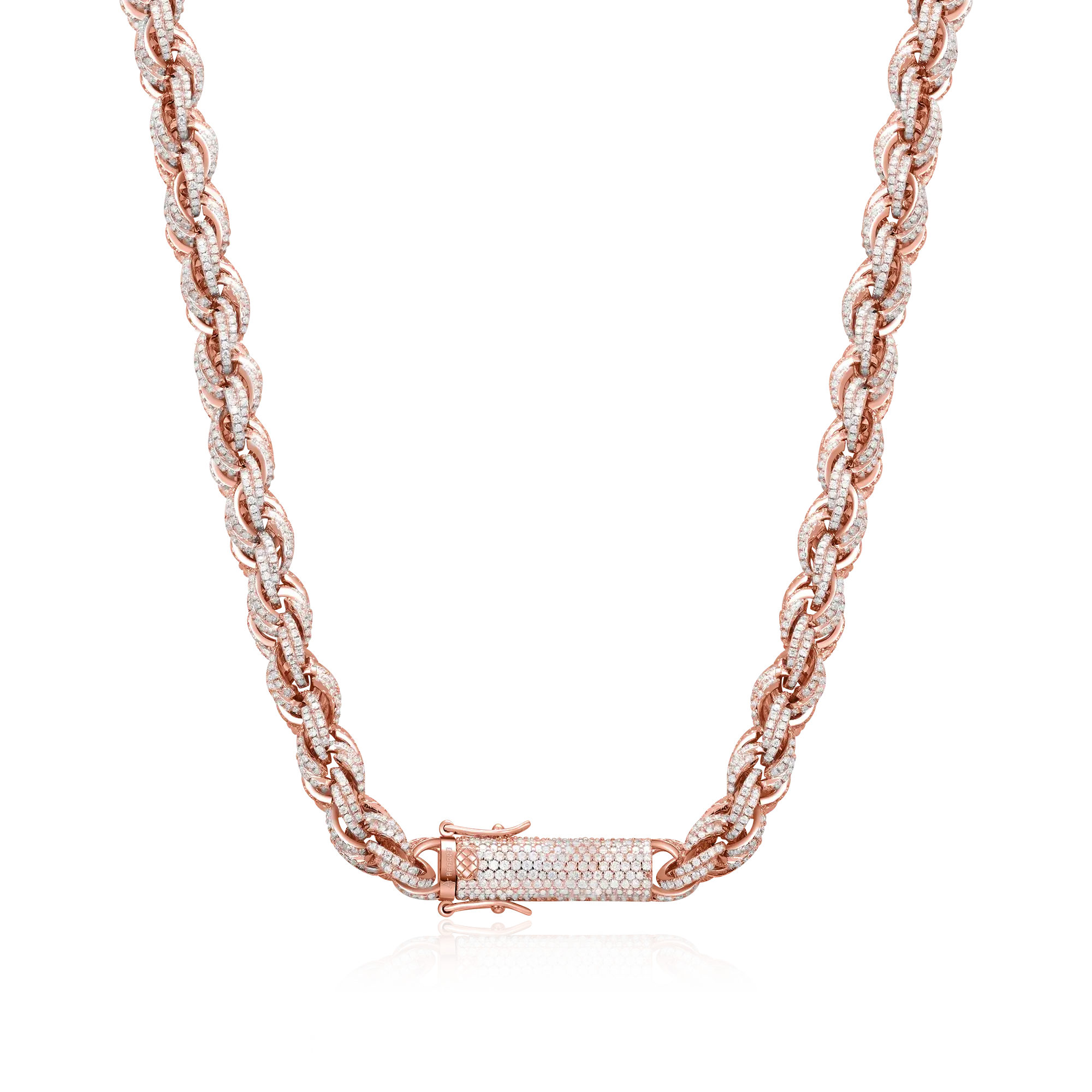 Moissanite Fully Iced Rope Chain - 8mm