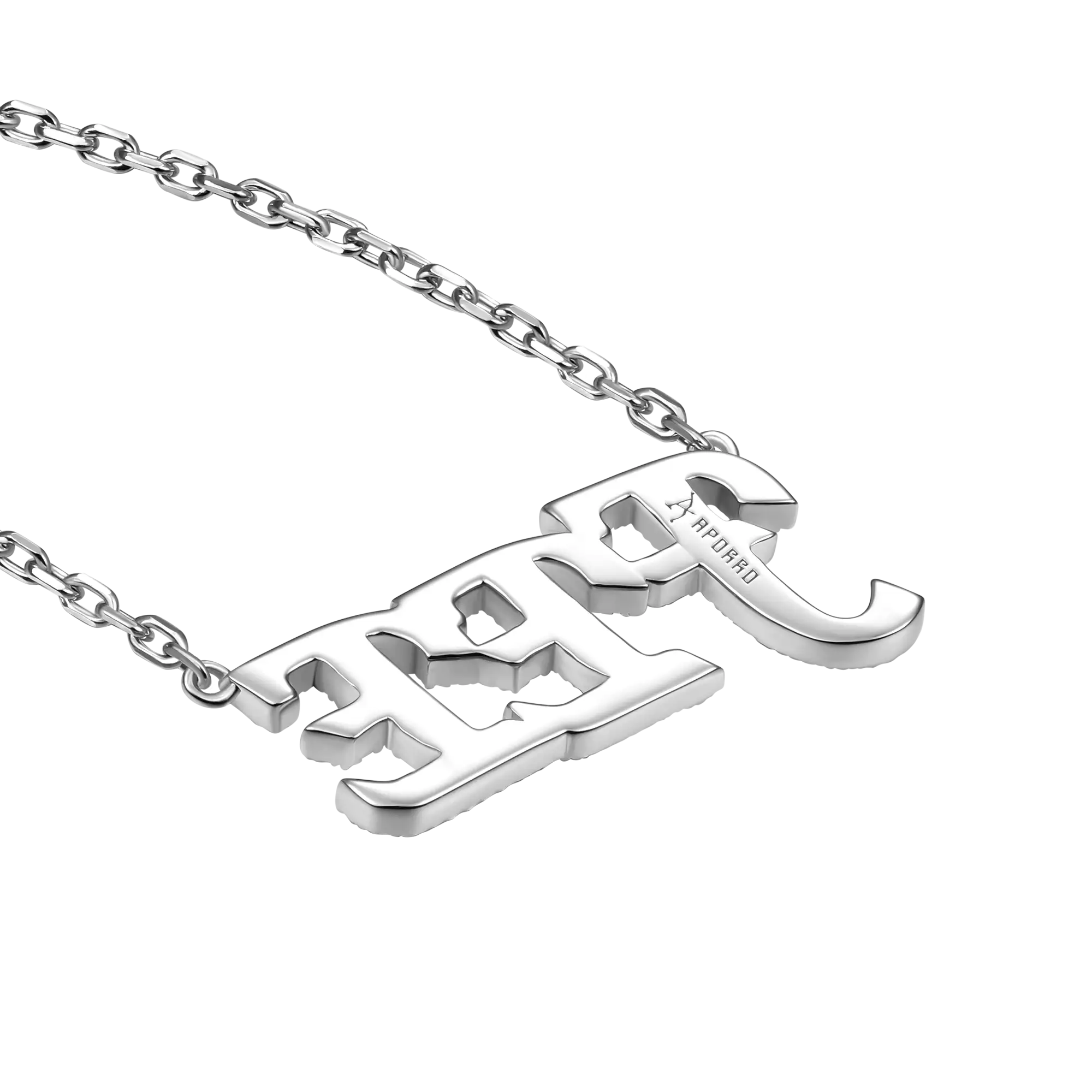Custom 14k Gold Moissanite Cursive Letter Name Necklace