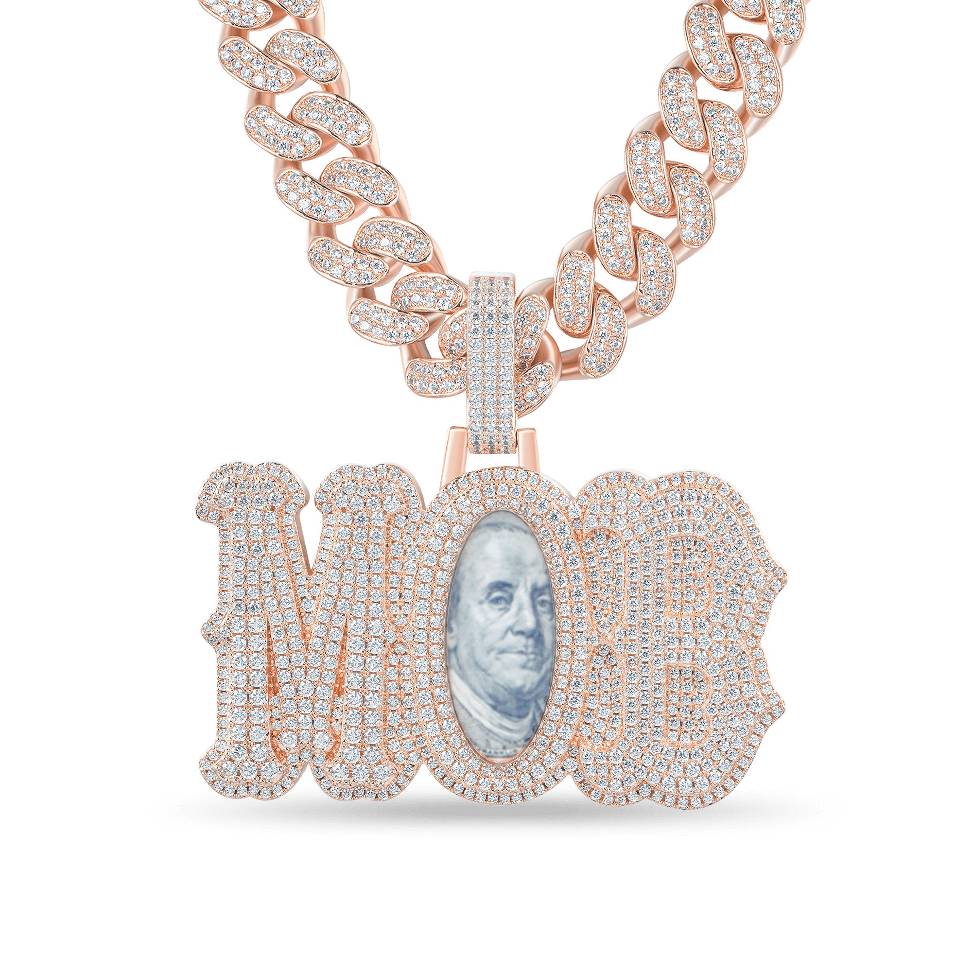 Custom Bosox "MOB" Letter Photo Pendant